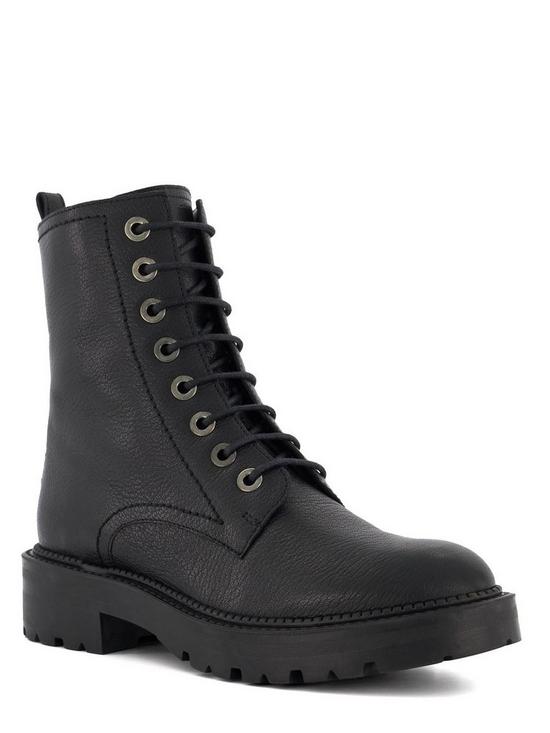 Dune London Dune Press Leather Cleated Hiker Boot - Black | littlewoods.com