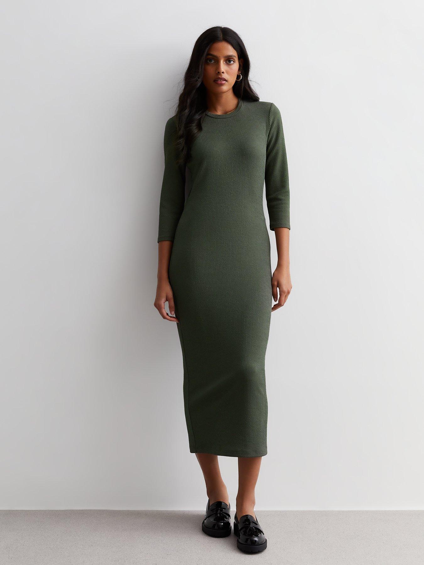 New look 2025 khaki midi dress