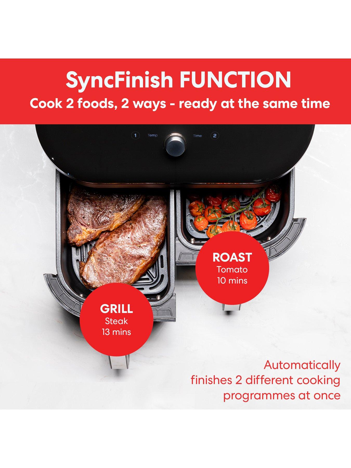  image of instant-vortex-plus-dual-air-fryer-with-clearcook-black-76l--air-fry-bake-roast-grill-dehydrate-amp-reheat