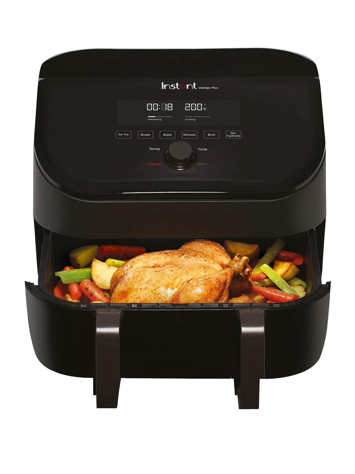 undefined Vortex Plus VersaZone Air Fryer, Black 8.5L- Air Fry, Bake, Roast, Grill, Dehydrate  &  Reheat