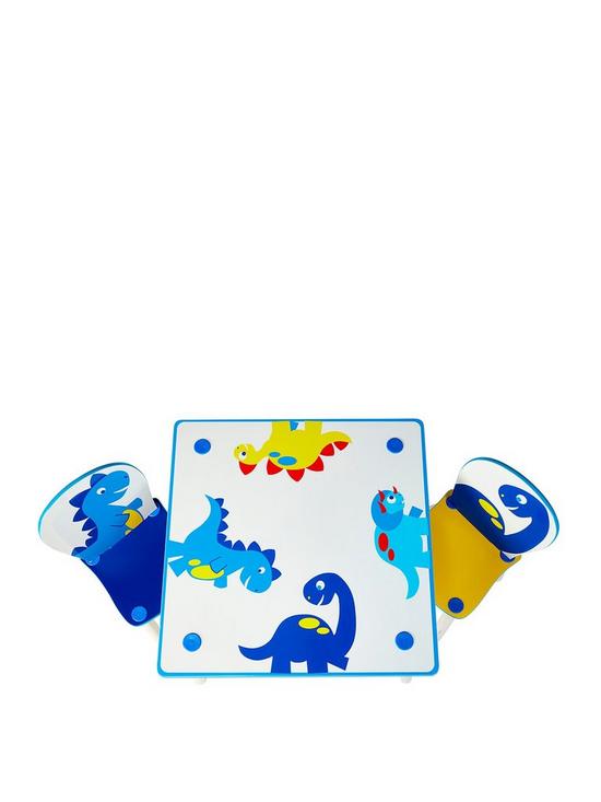 back image of hello-home-dinosaurs-kids-table-and-2-chairs-set