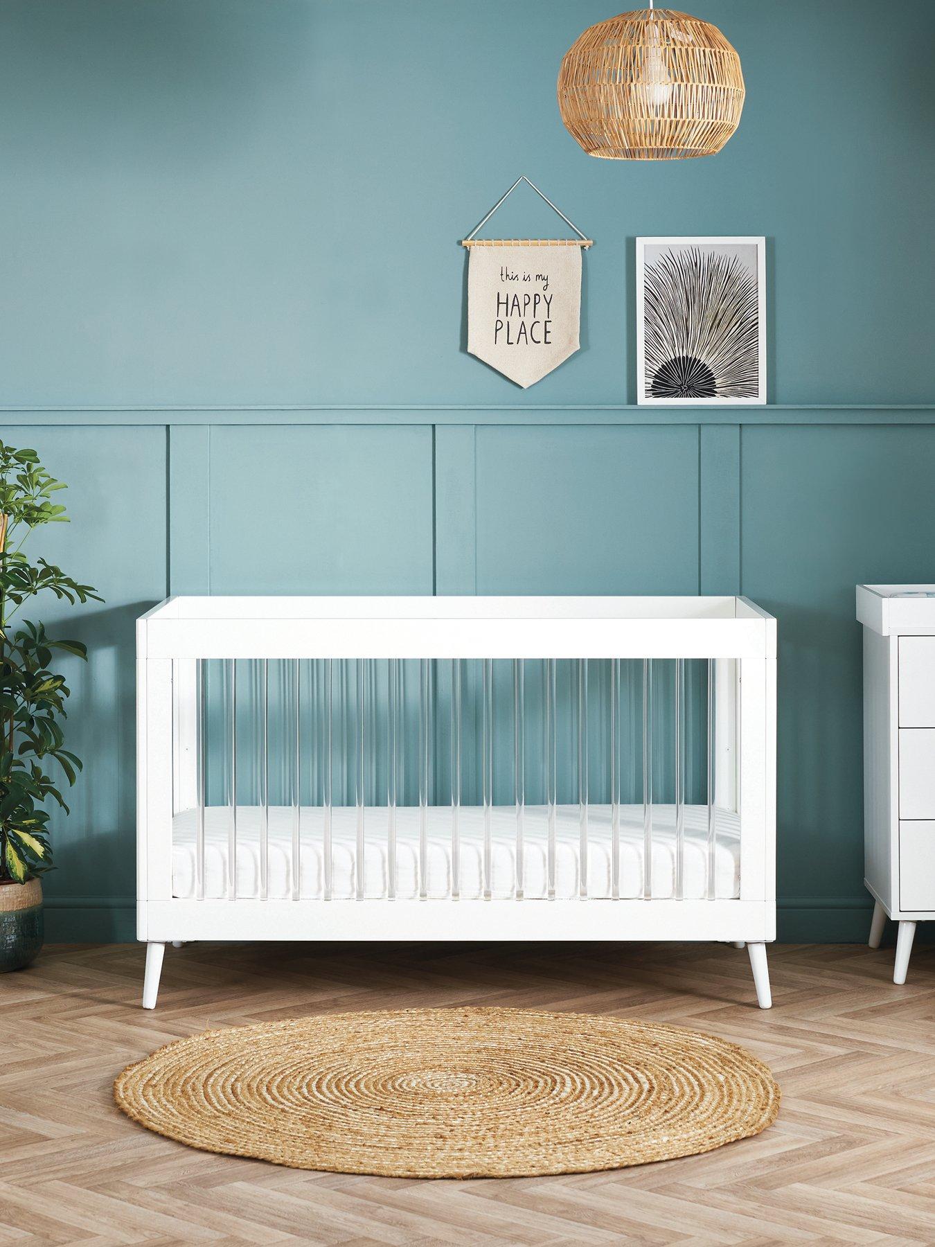 undefined Maya Cot Bed - White with Acrylic