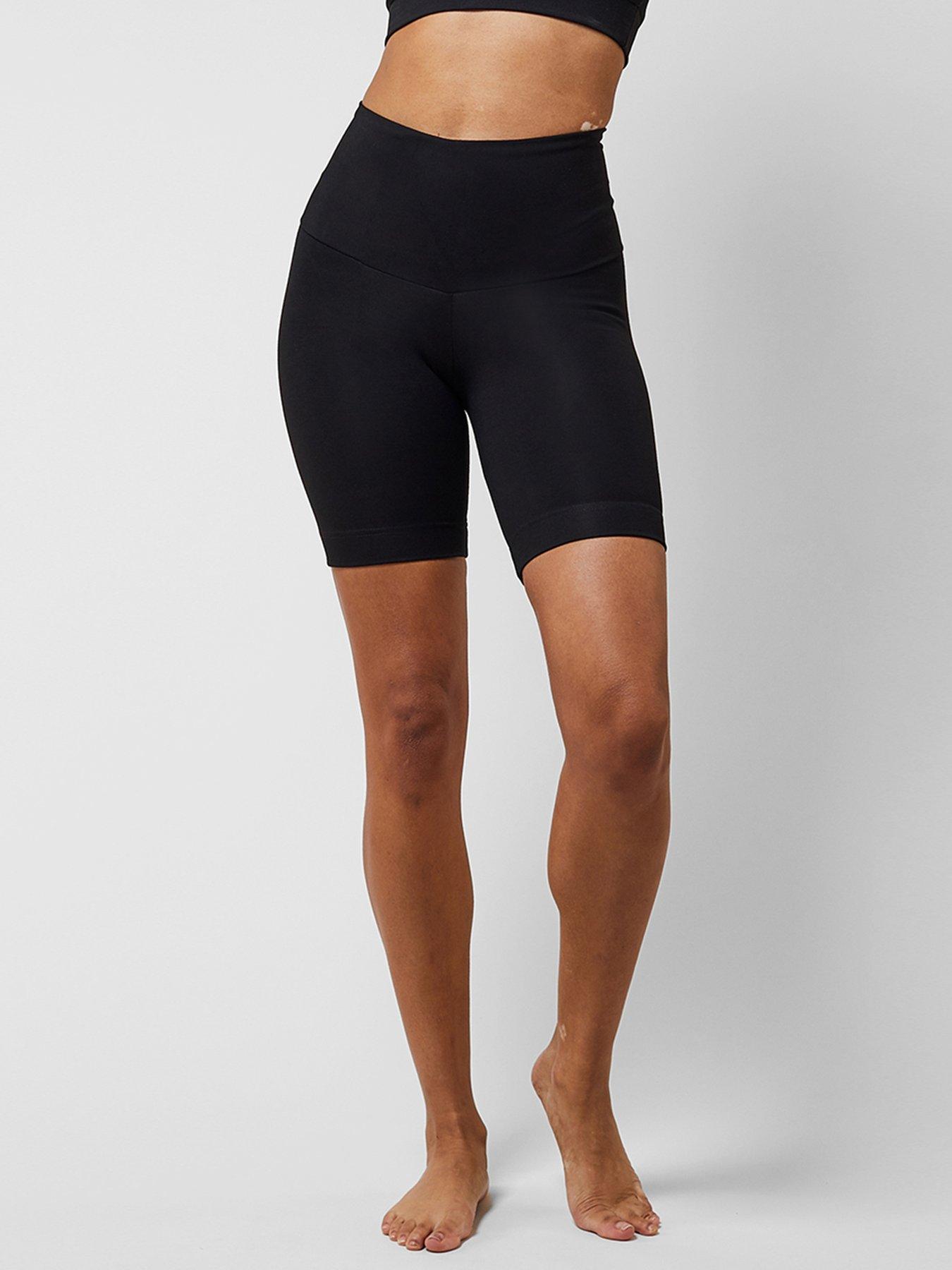 undefined Extra Strong Compression Biker Shorts With Tummy Control - Black