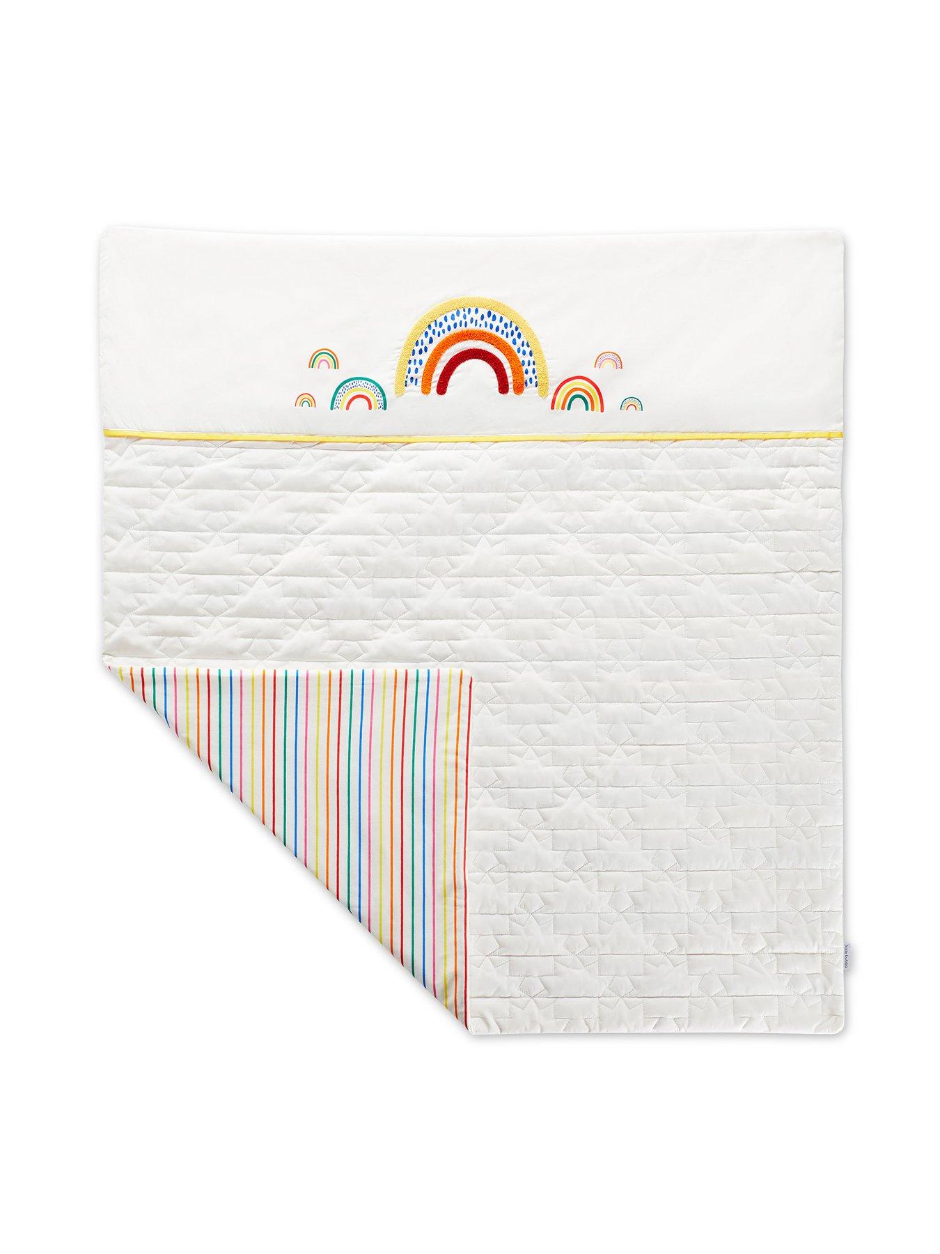 Ickle Bubba Baby Cot Bed Quilt Rainbow Dreams Multi