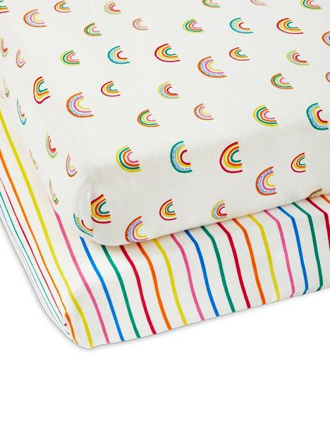 ickle-bubba-baby-cot-bed-sheets-2-pack--rainbow-dreams