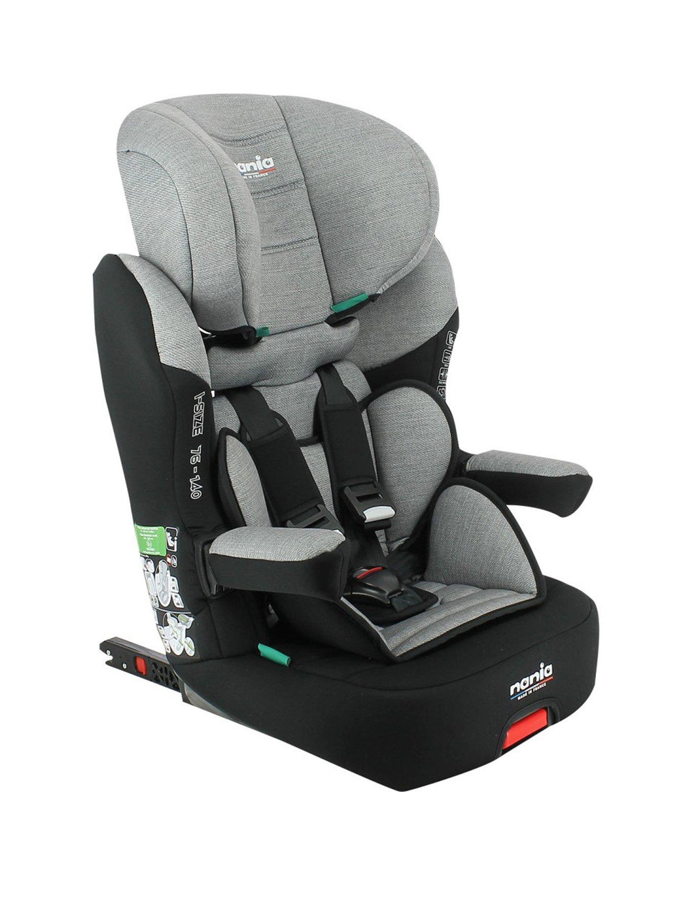 Nania - Start I 106-140 cm R129 i-Size Belted Booster car seat - for  Children Aged 5 to 10 - Height-Adjustable headrest - Reclining Base - Made  in France (Black Access) : : Baby Products