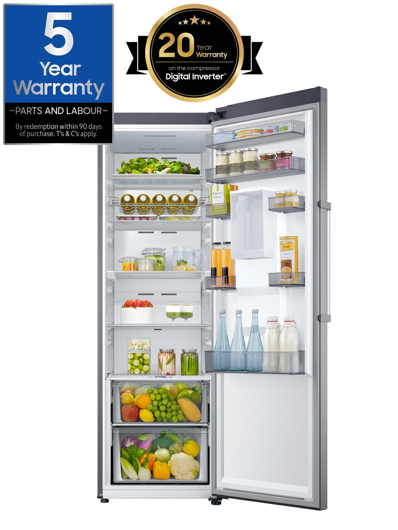  image of samsung-rr7000-rr39c7dj5saeu-60cm-wide-tall-one-door-fridge-with-non-plumbed-water-dispenser--nbspe-ratednbsp--silver
