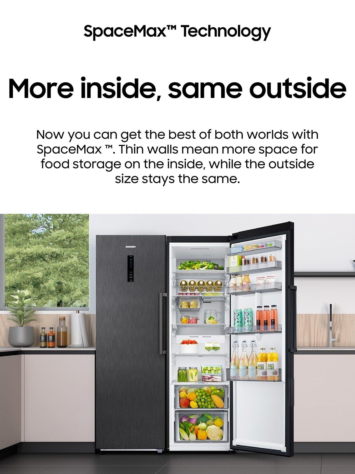  image of samsung-rr7000-rr39c7dj5saeu-60cm-wide-tall-one-door-fridge-with-non-plumbed-water-dispenser--nbspe-ratednbsp--silver