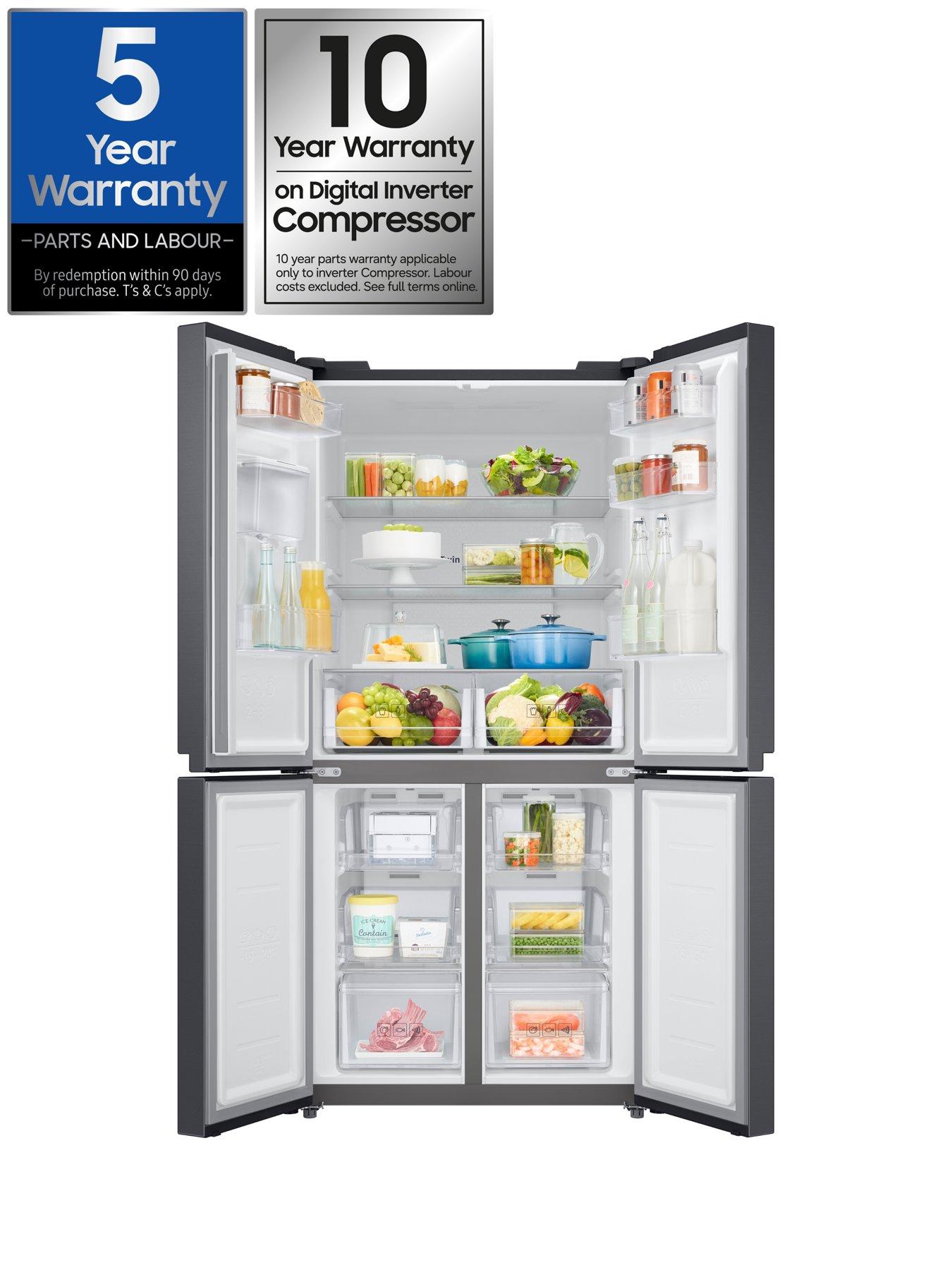 Image 2 of 8 of Samsung Series 8 RF48A401EB4EU French Style Fridge Freezer with Twin Cooling Plus - Matt Black