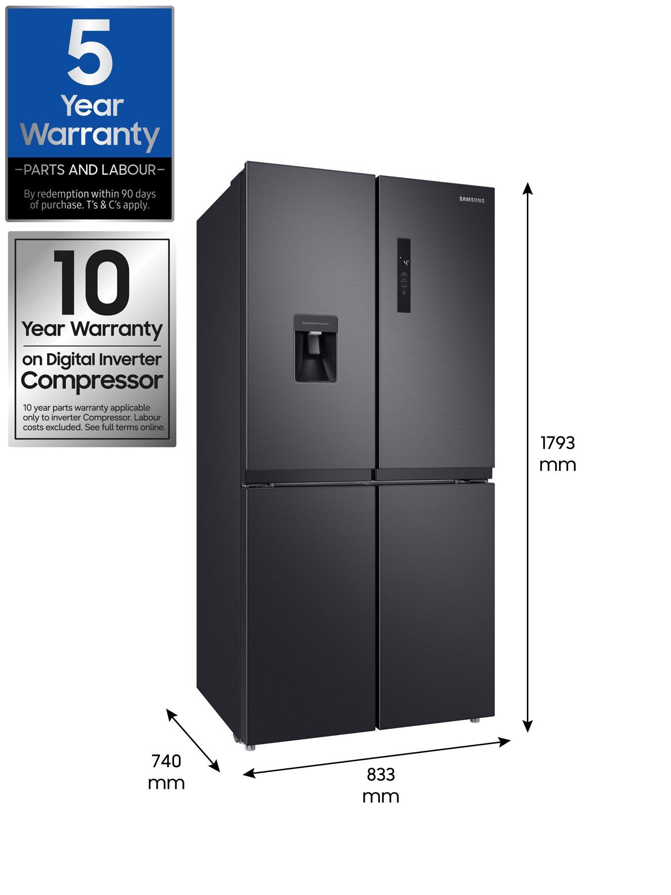 Image 7 of 8 of Samsung Series 8 RF48A401EB4EU French Style Fridge Freezer with Twin Cooling Plus - Matt Black