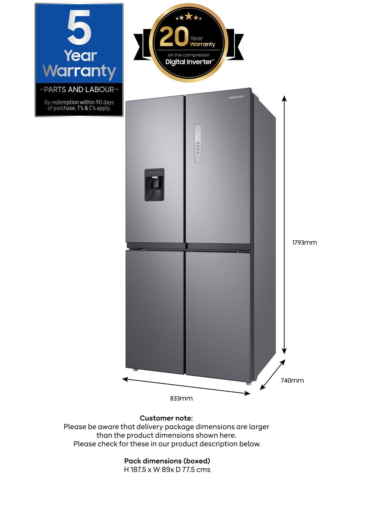 Image 7 of 8 of Samsung Series 8 RF48A401EM9/EU French Style Fridge Freezer with SpaceMax - E Rated - Gentle Silver Matt
