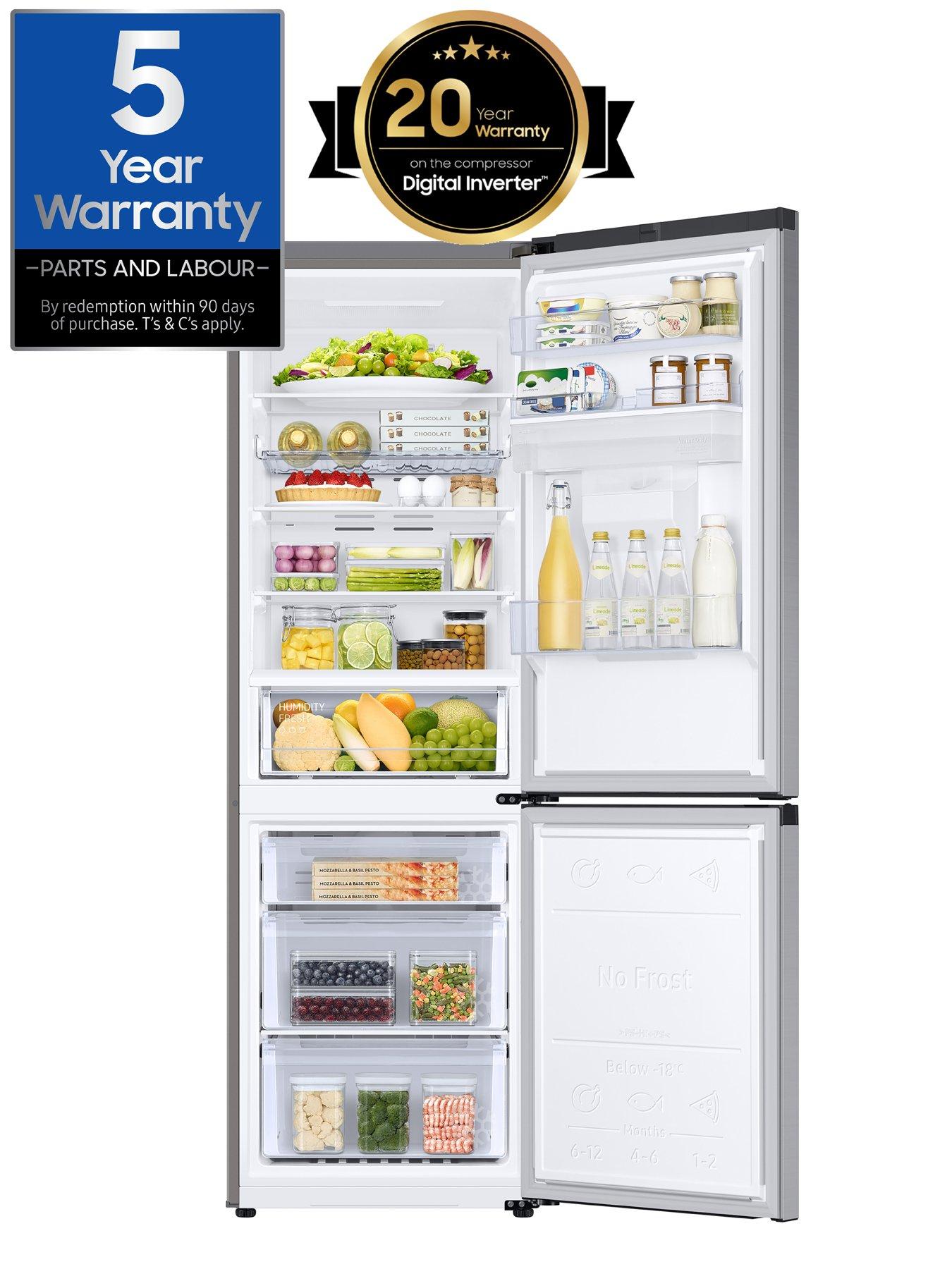  image of samsung-series-4-rb34c652esa-frost-free-classic-fridge-freezer-with-non-plumbed-water-dispenser--nbspsilver