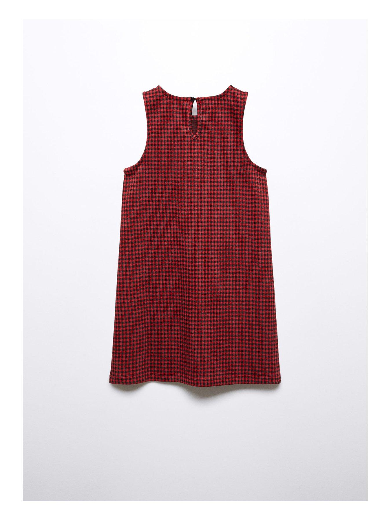 Mango red 2024 gingham dress