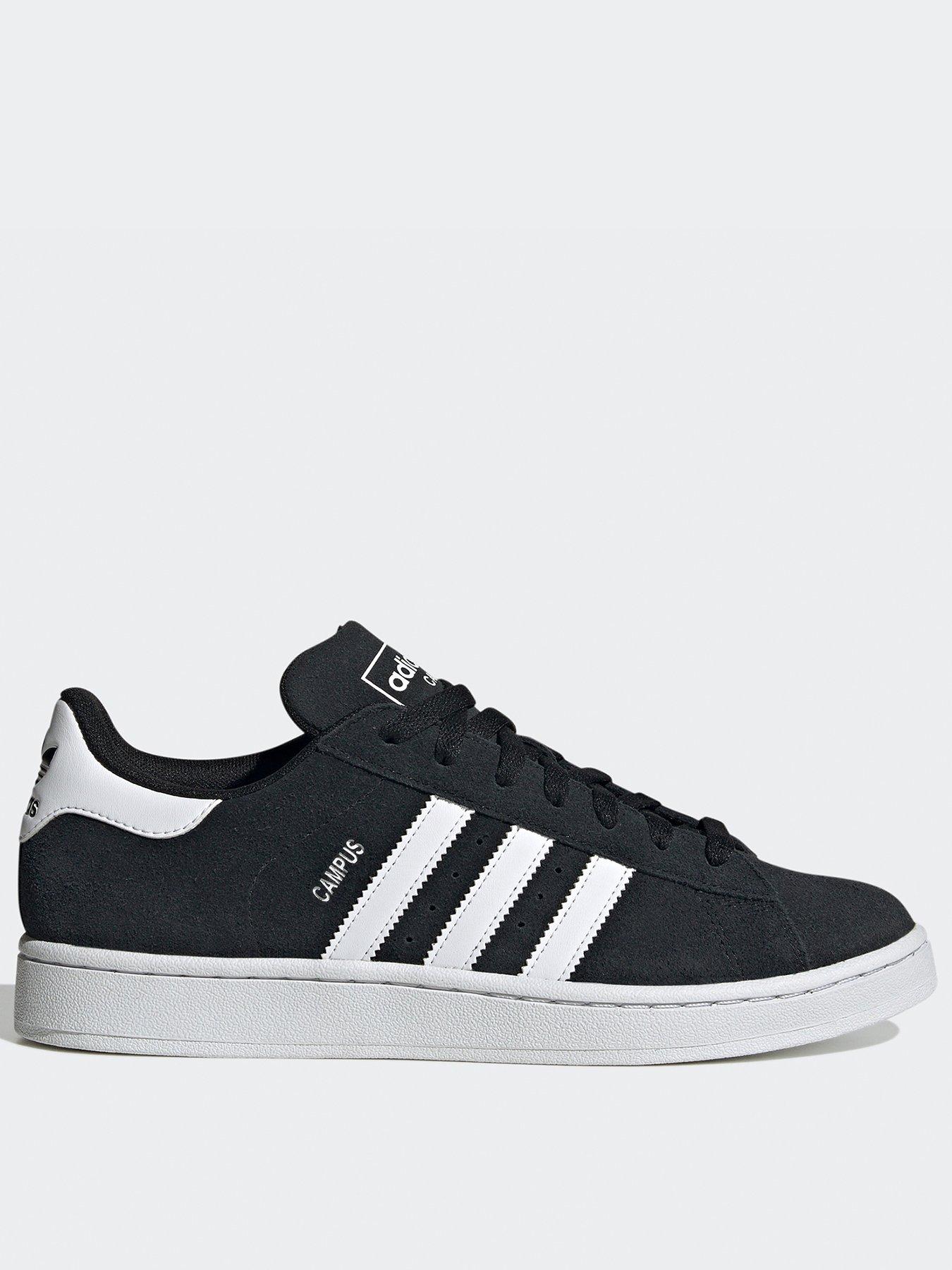 adidas Originals Mens Campus 2 Trainers - Black/White | littlewoods.com