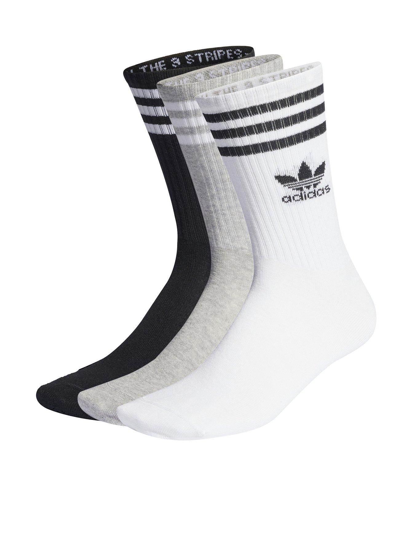 adidas Sportswear Unisex 3 Pack Cushioned 3 Stripe Mid Socks