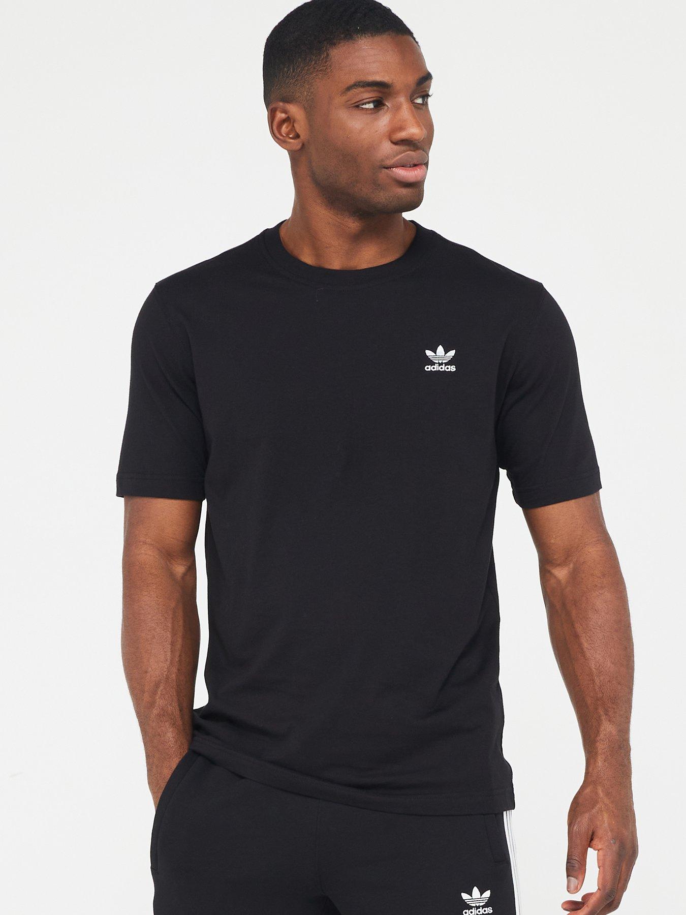 adidas Originals Men's Essential Trefoil T-Shirt Black Littlewoods