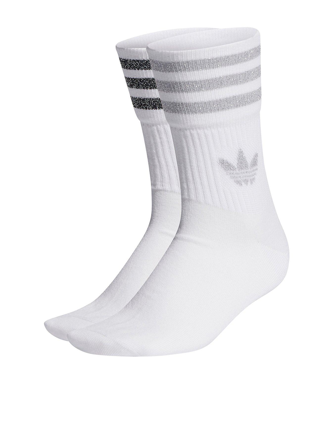 Image 1 of 2 of adidas Originals Womens 2 Pack Glitter Crew Socks - Multi