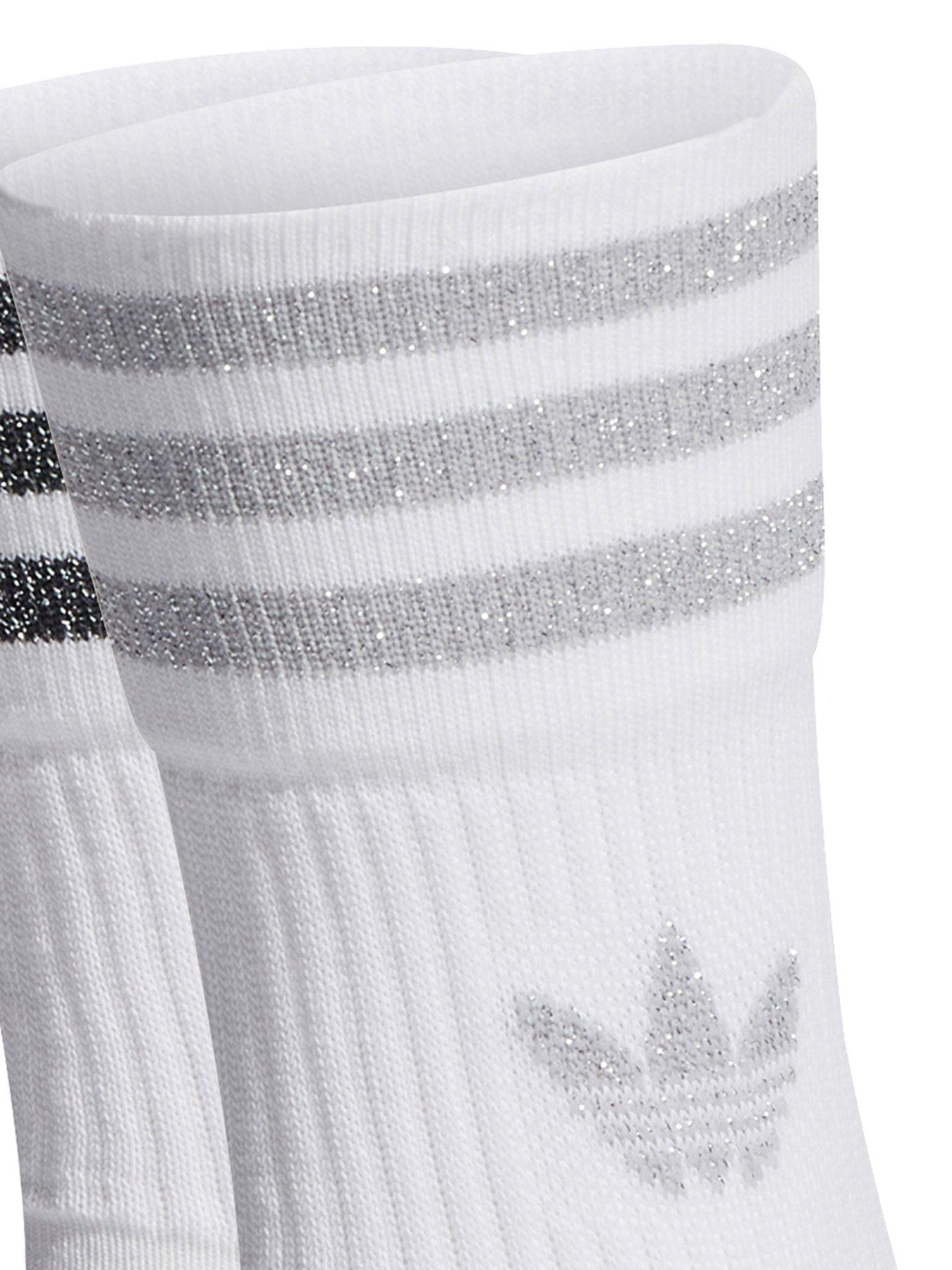 Image 2 of 2 of adidas Originals Womens 2 Pack Glitter Crew Socks - Multi