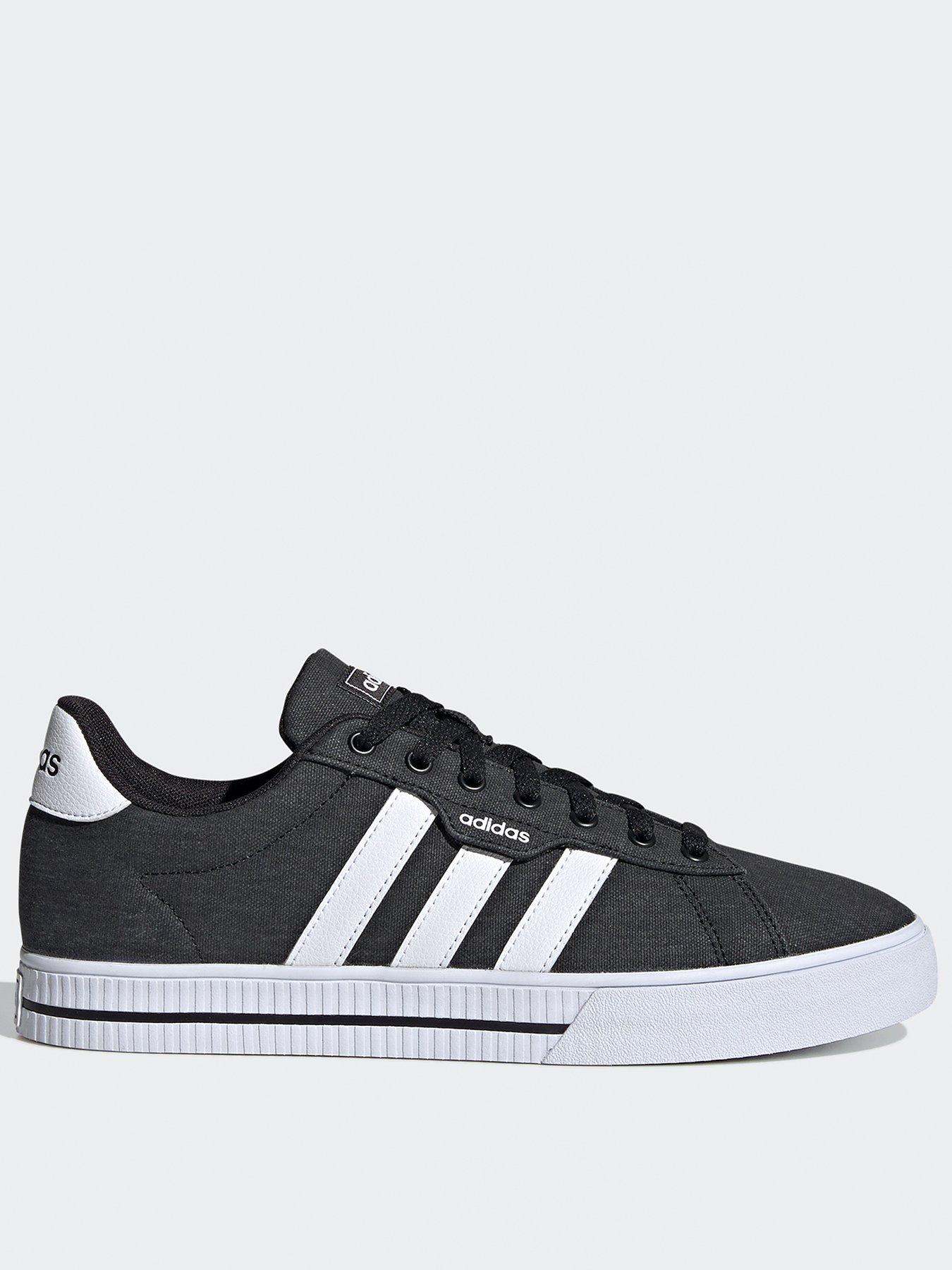 Adidas black 2025 canvas trainers