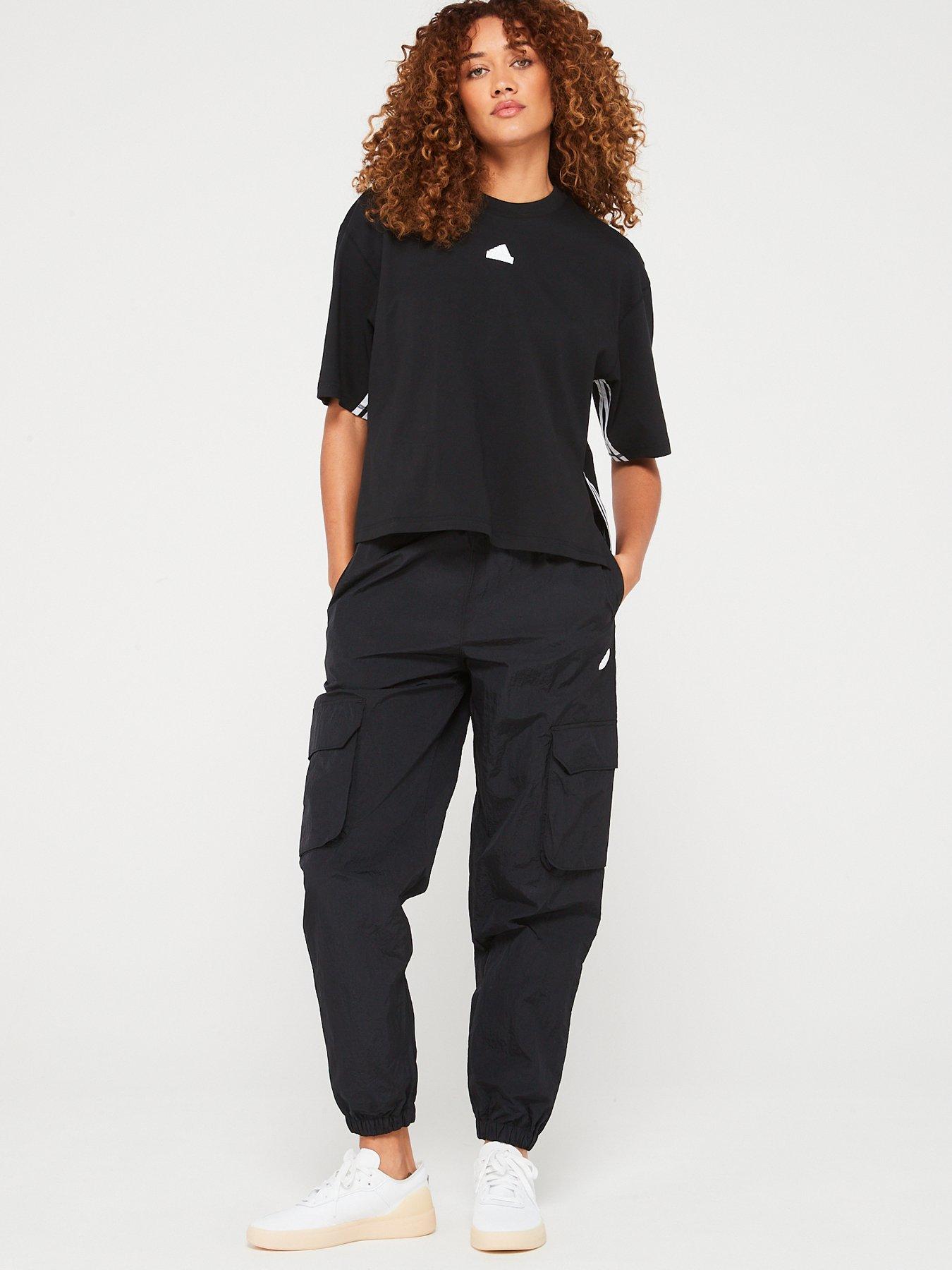 Adidas Originals Recycled Poly Cargo Pants In 블랙