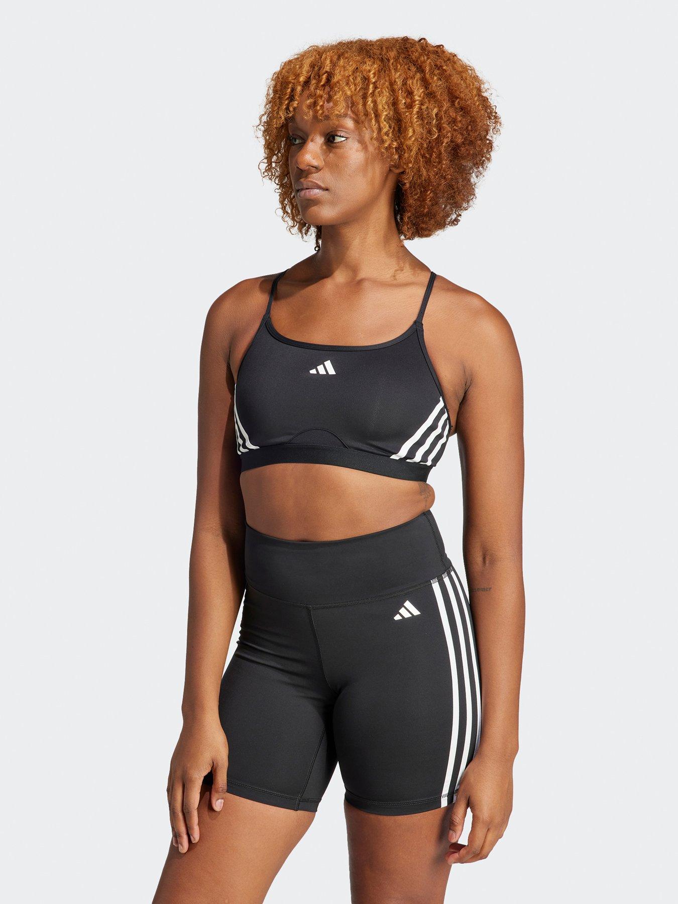 undefined Womens Training Light Support Bra - Black - Black/White