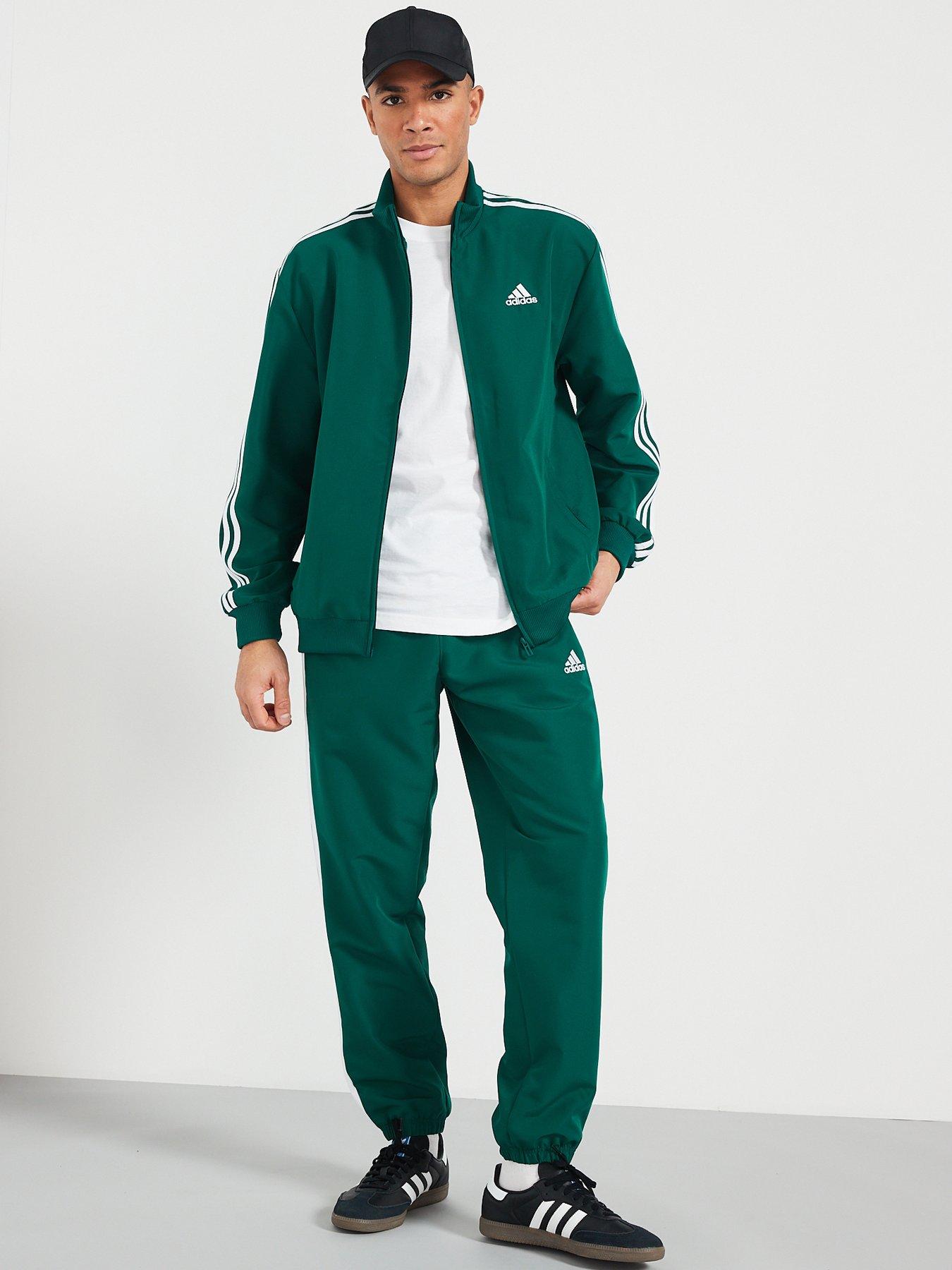 Mens green adidas originals tracksuit hotsell