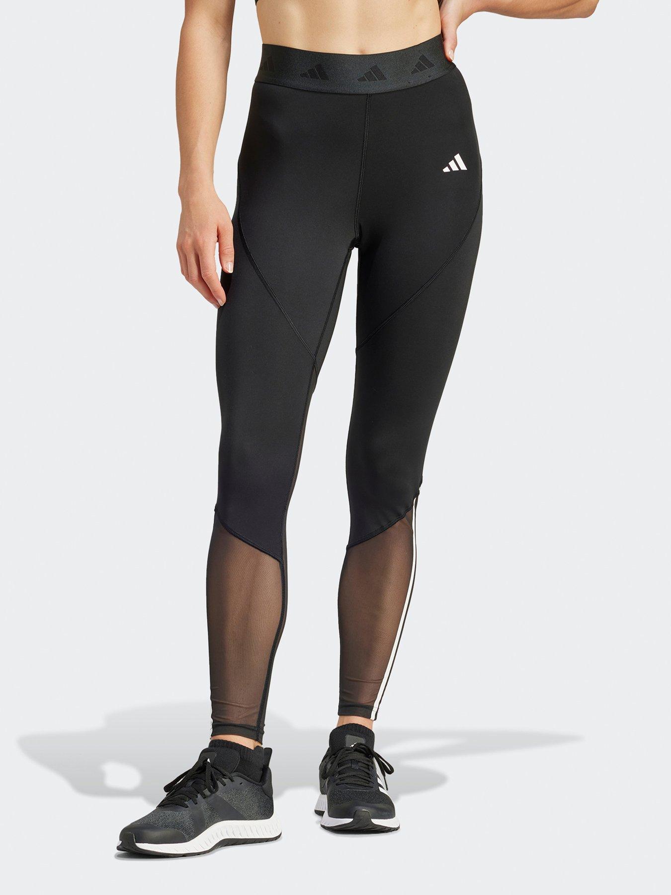 Adidas Mix Fab Tight Womens Black Graphic Yoga Workout Compression Pants,  size M