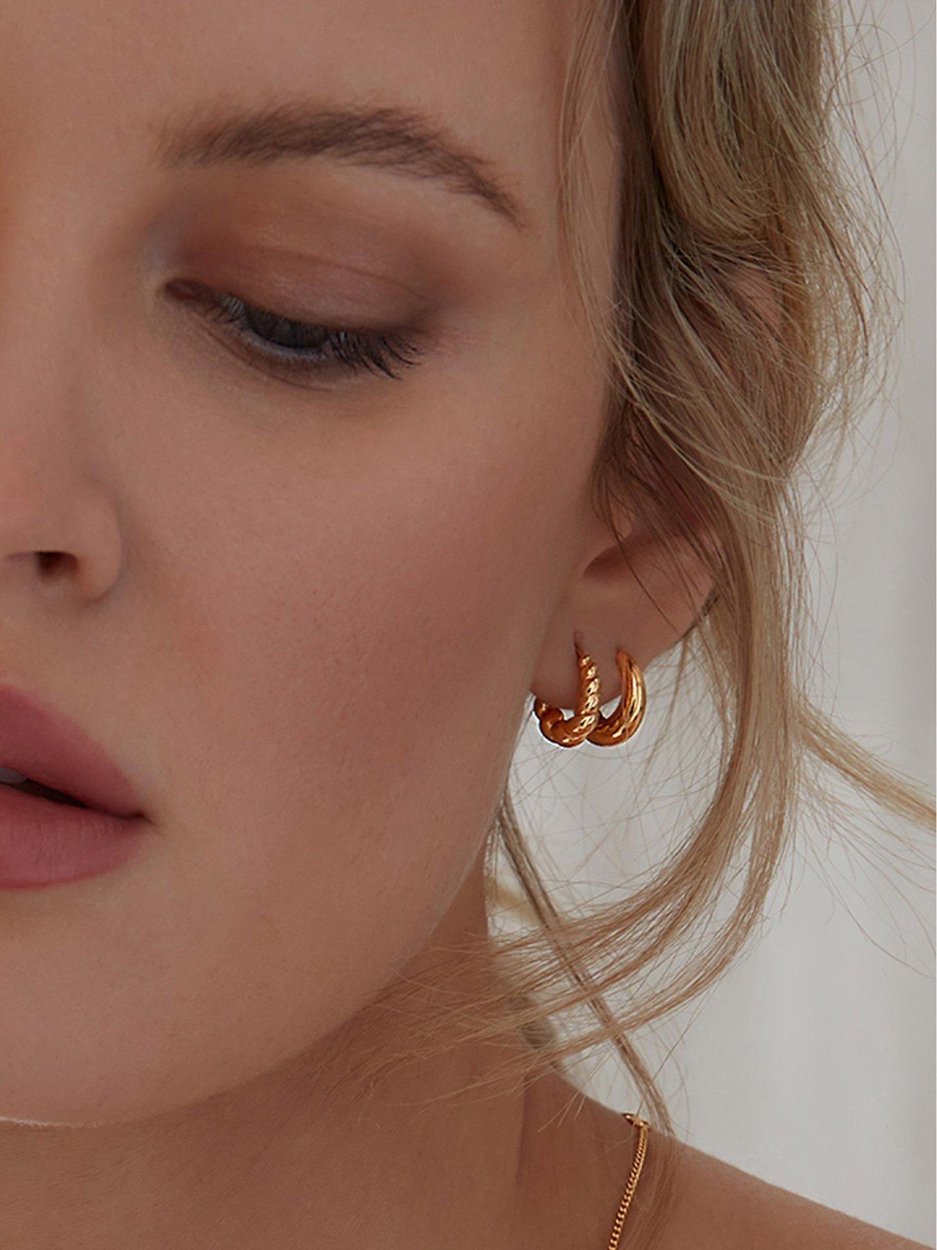  image of rachel-jackson-chubby-huggie-hoop-earrings