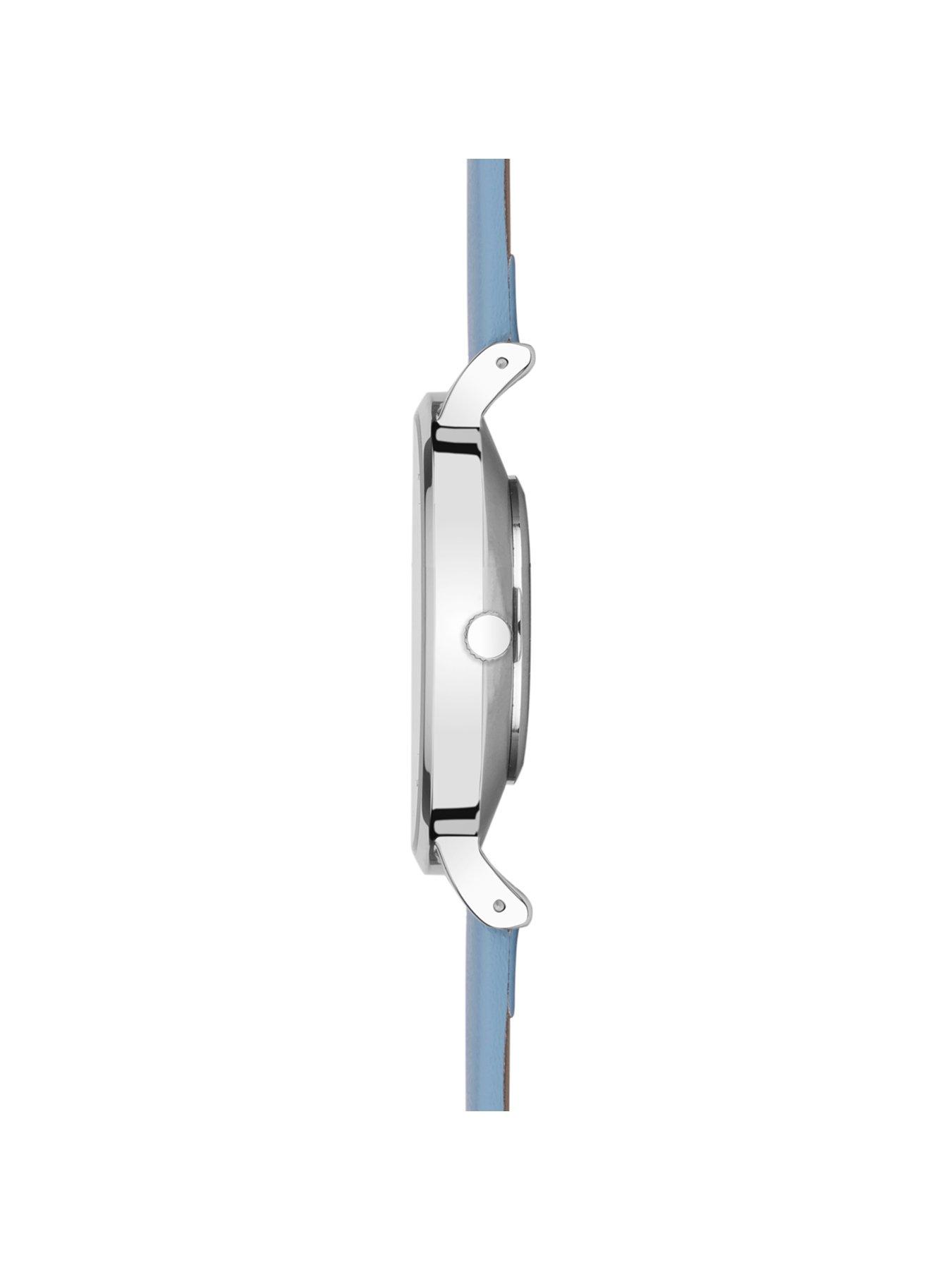 Sekonda Minimalist Freya Light Blue Leather Strap with Light Blue Dial ...