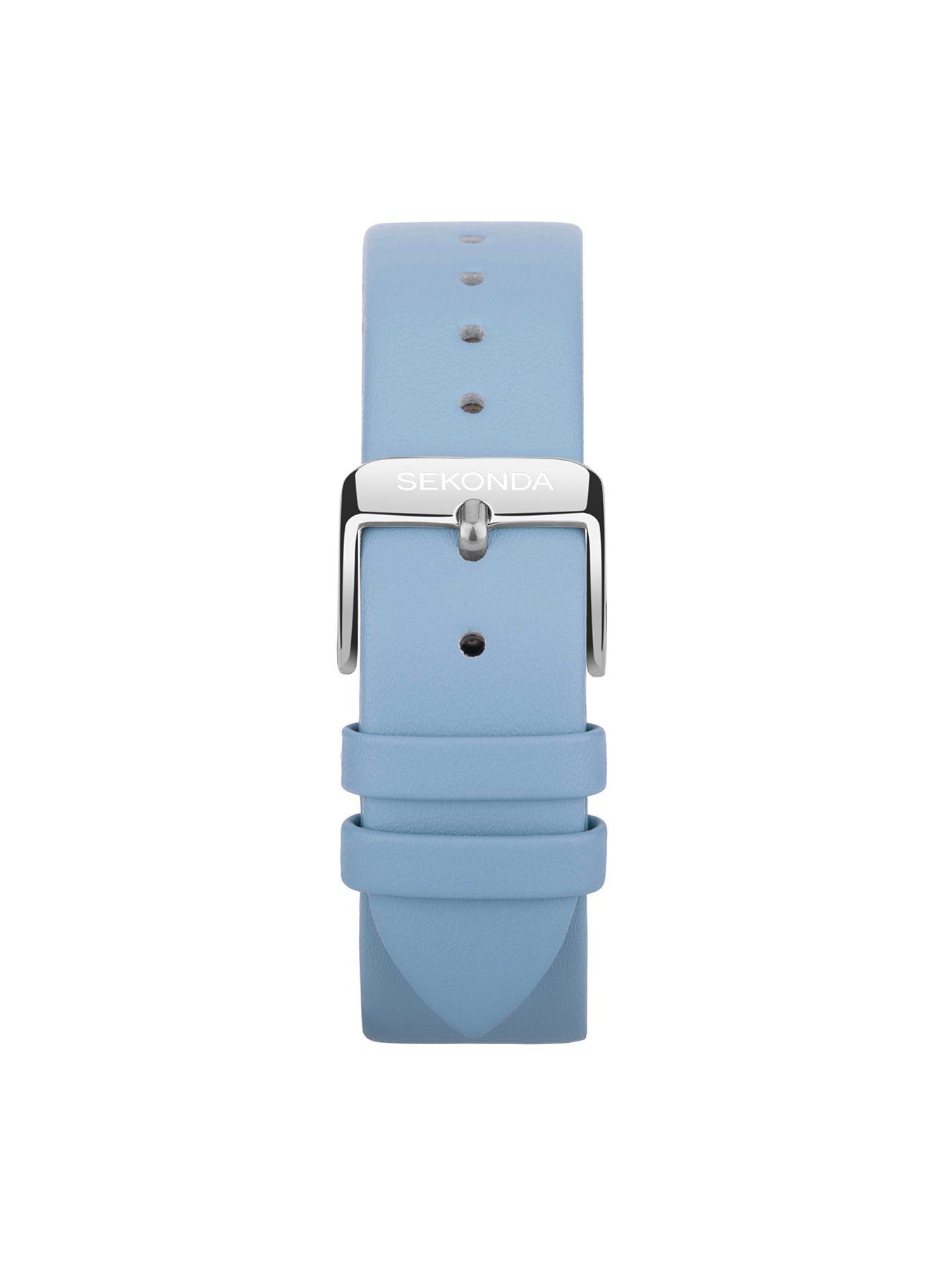 Sekonda Minimalist Freya Light Blue Leather Strap with Light Blue