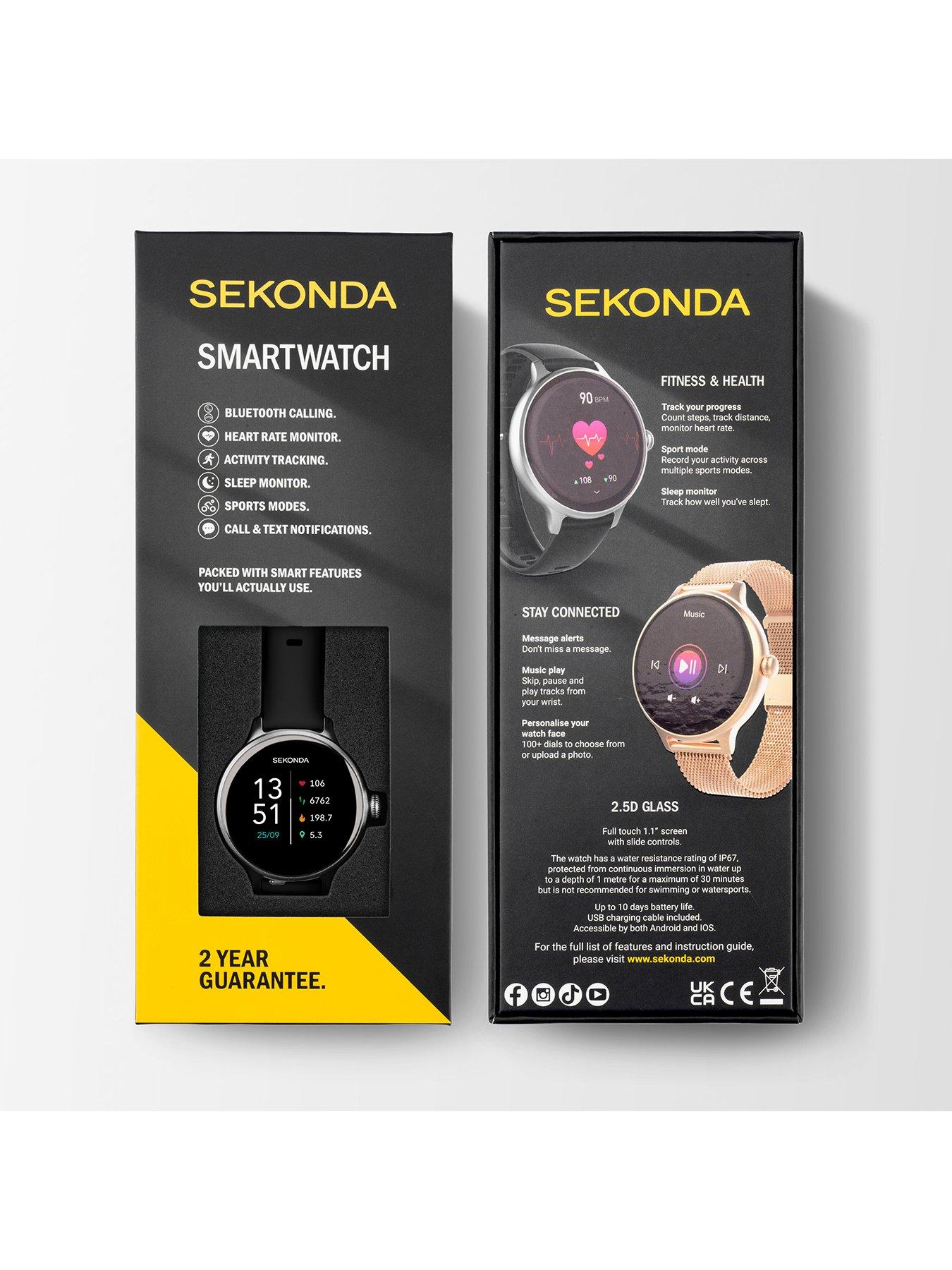 Image 6 of 6 of Sekonda Womens Connect Black Silicone Strap Smartwatch