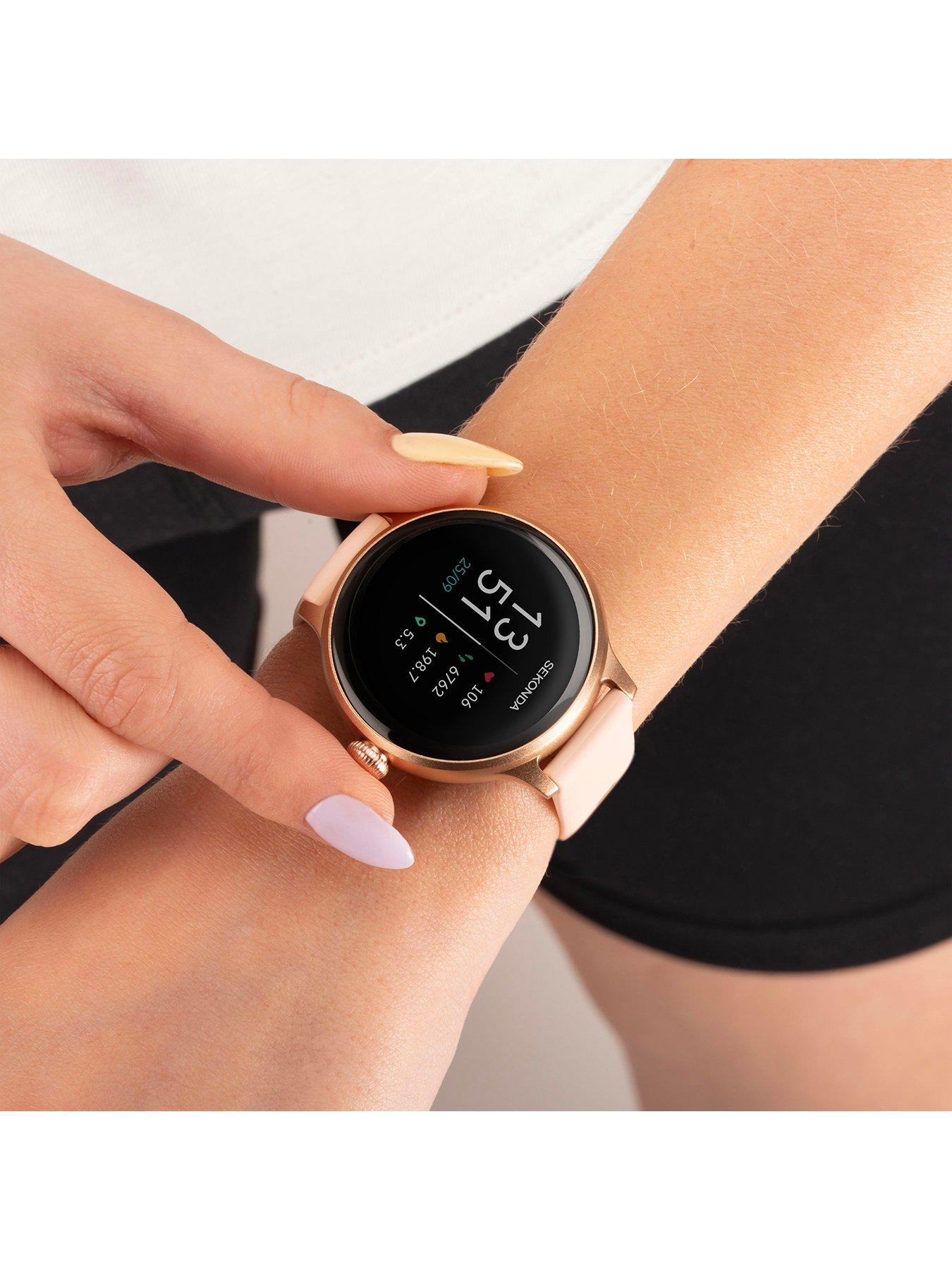  image of sekonda-womens-connect-pink-silicone-strap-smartwatch