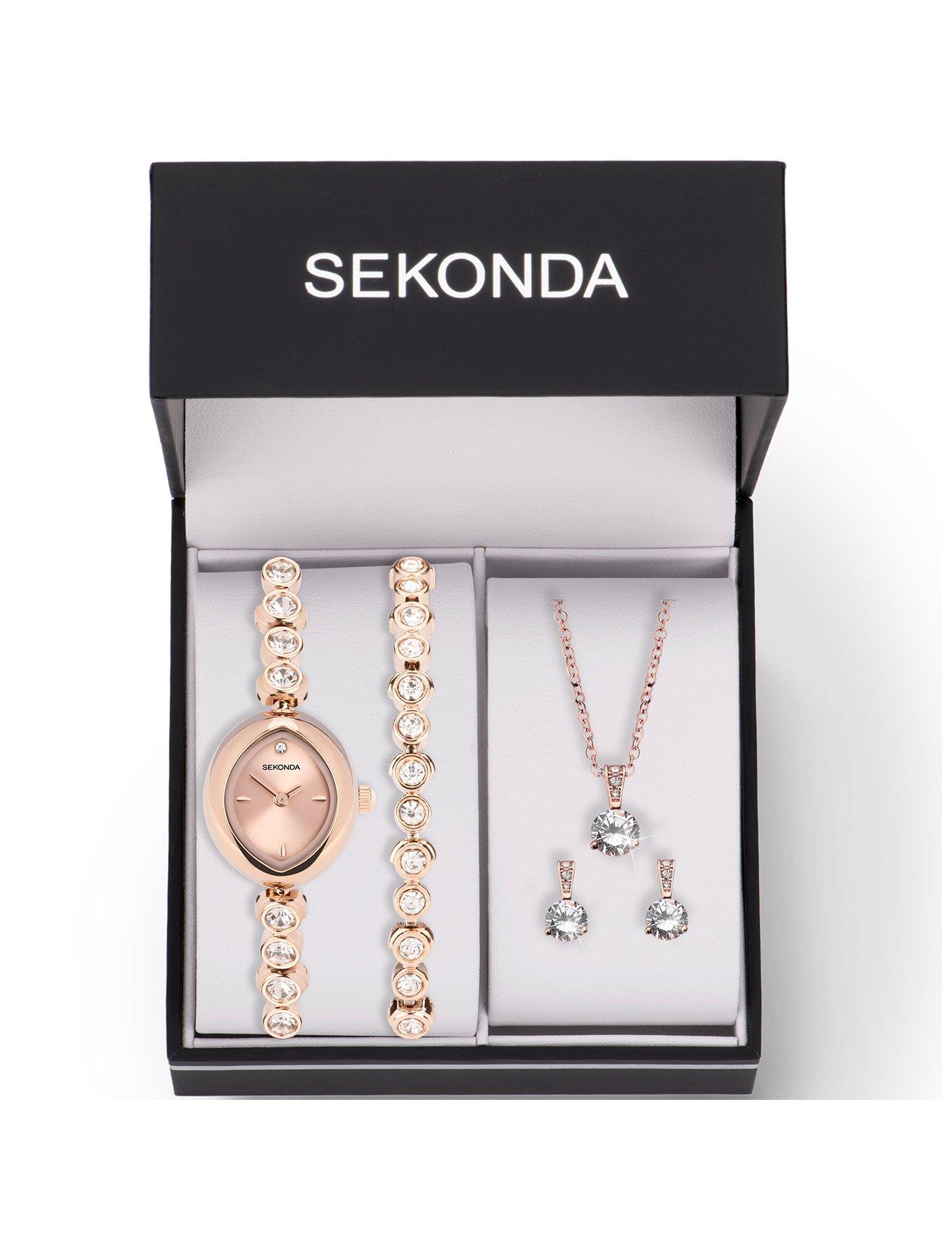 Sekonda Womens Rose Gold Alloy Bracelet with Rose Dial Analogue