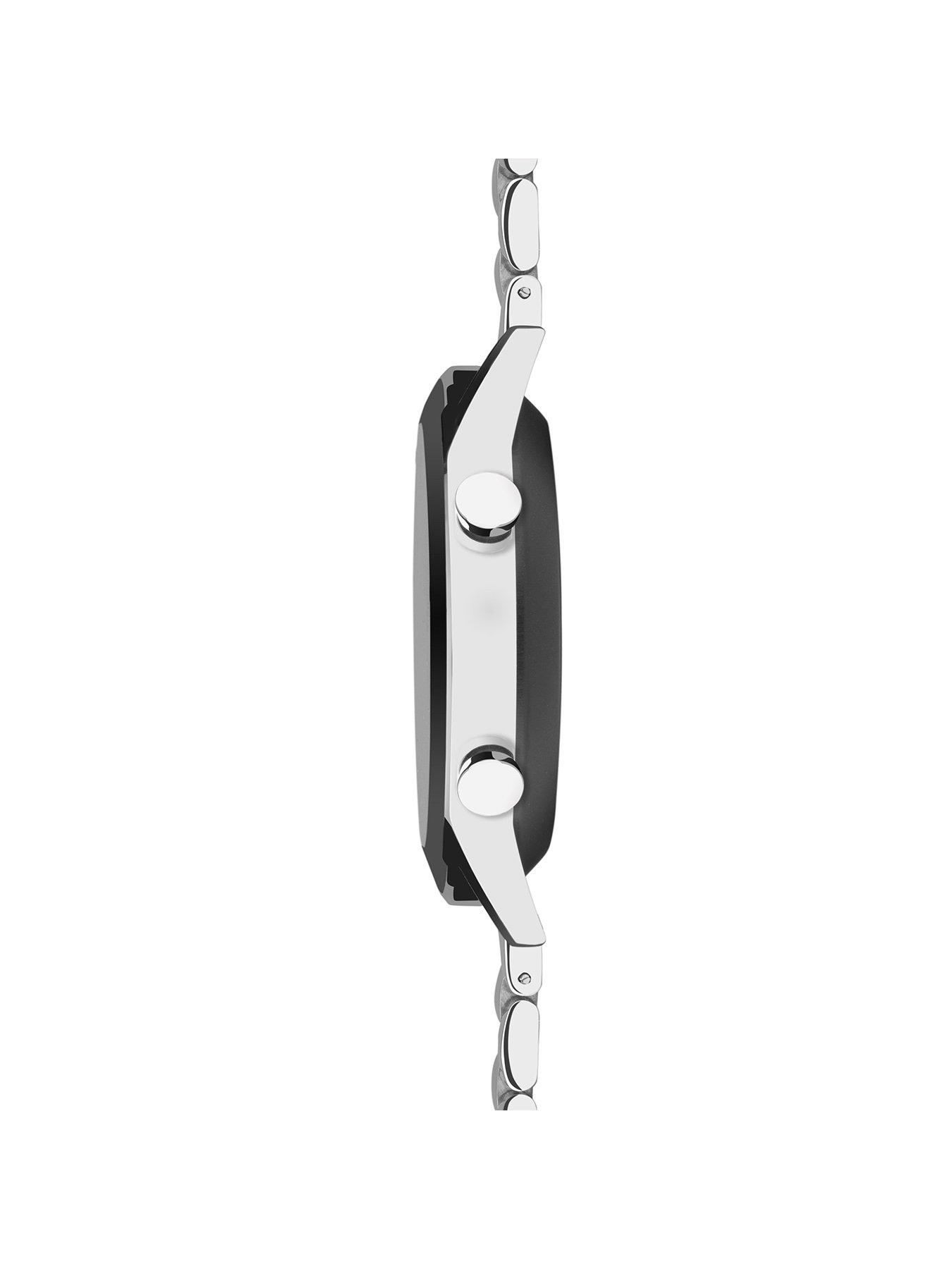  image of sekonda-mens-active-plus-silver-stainless-steel-bracelet-smartwatch