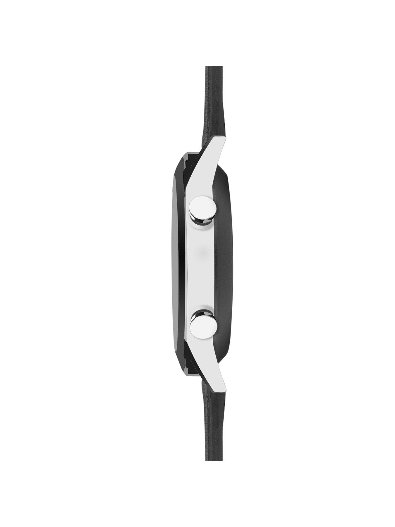 Image 4 of 7 of Sekonda Mens Active Plus Black Leather Strap Smartwatch