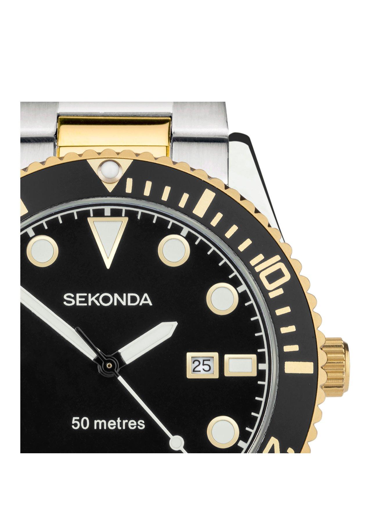 Sekonda men's two 2024 tone bracelet watch