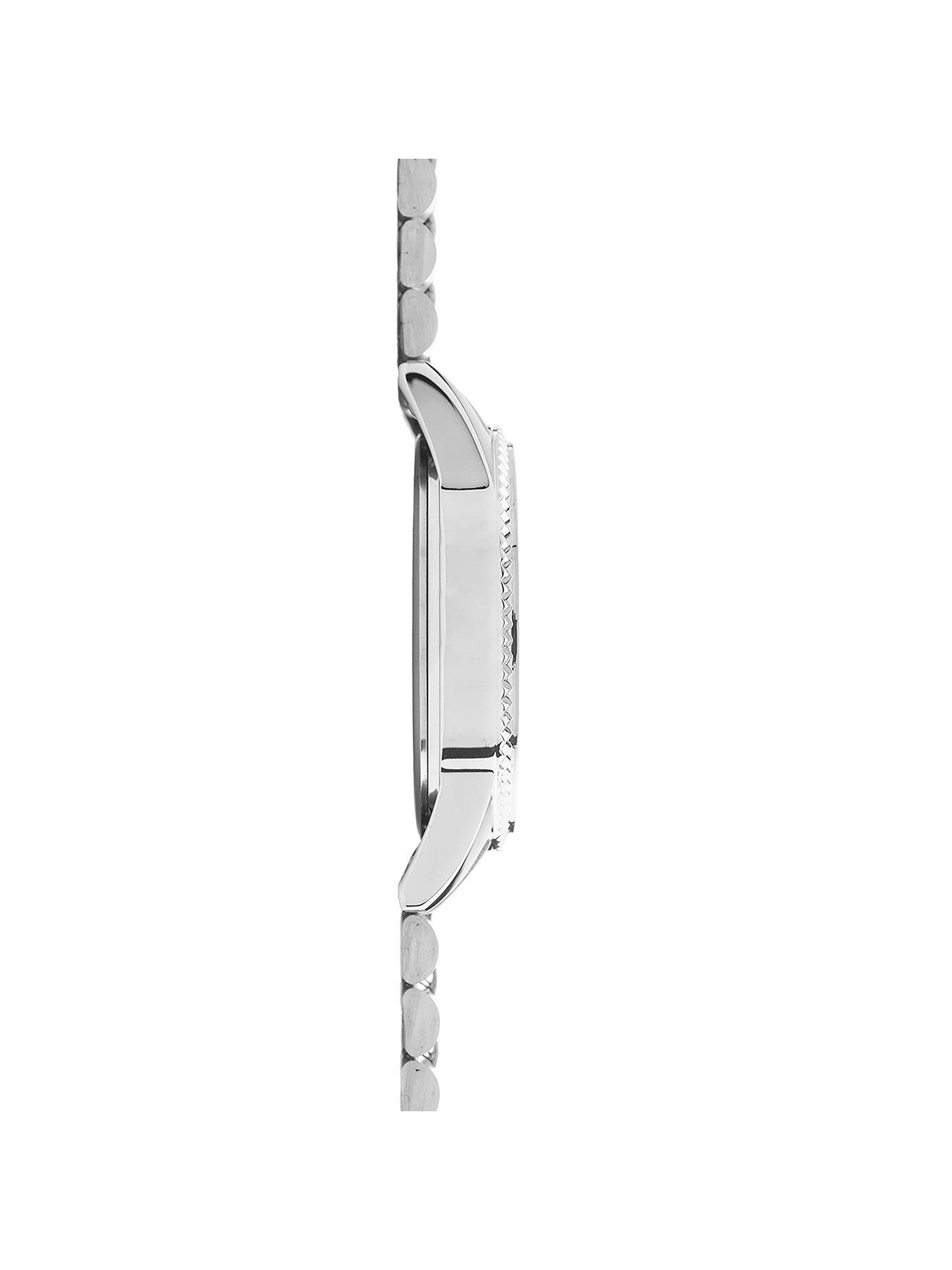  image of sekonda-mens-classic-king-silver-stainless-steel-bracelet-with-black-dial-analogue-watch