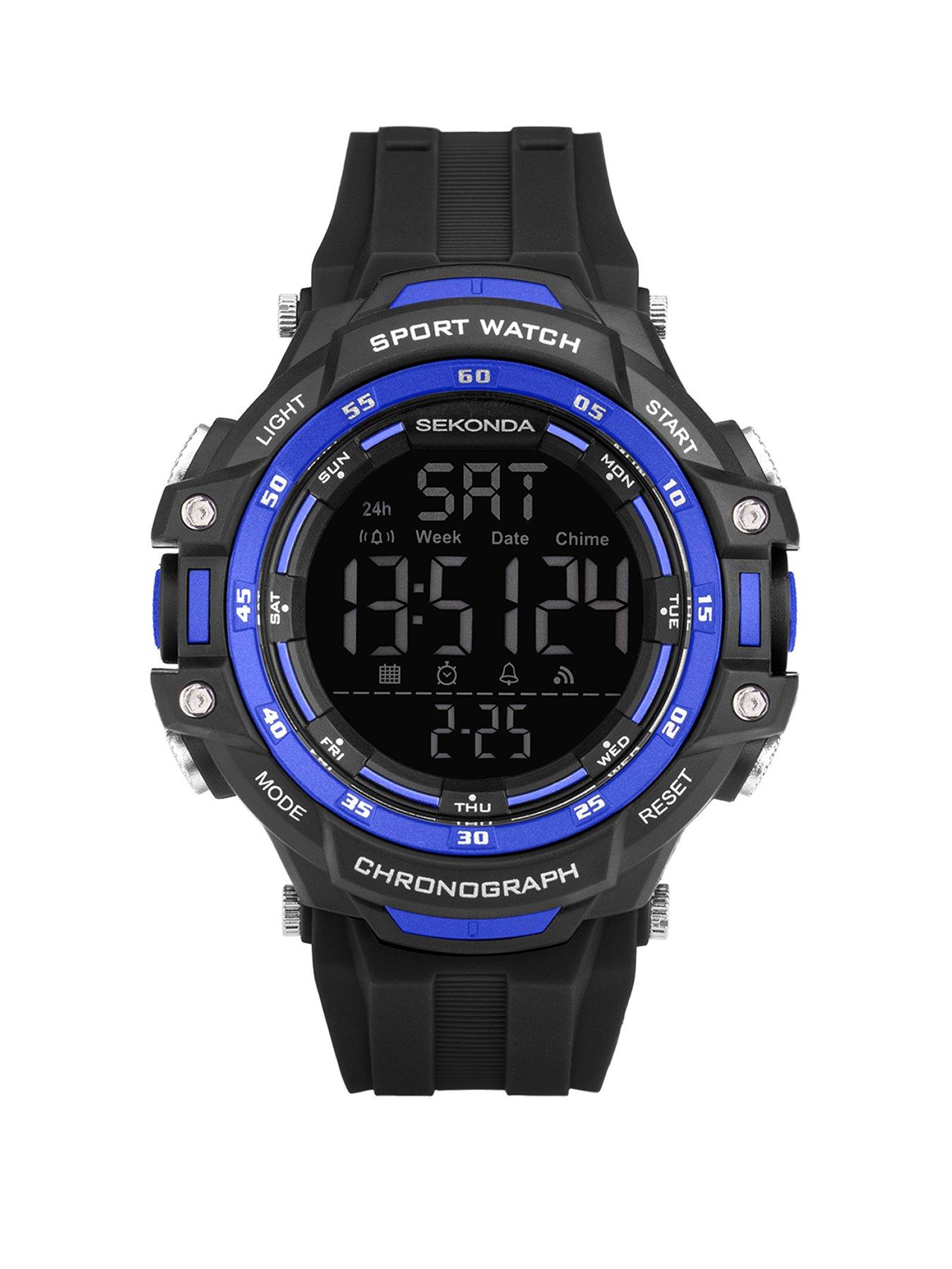undefined Mens Sport Crossfell Black Plastic Strap with Black Dial Digital Watch