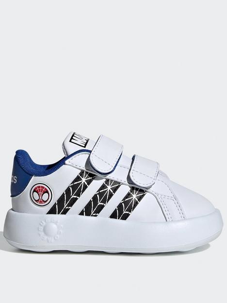 adidas-sportswear-unisex-infant-grand-court-spiderman-trainers-whiteblack