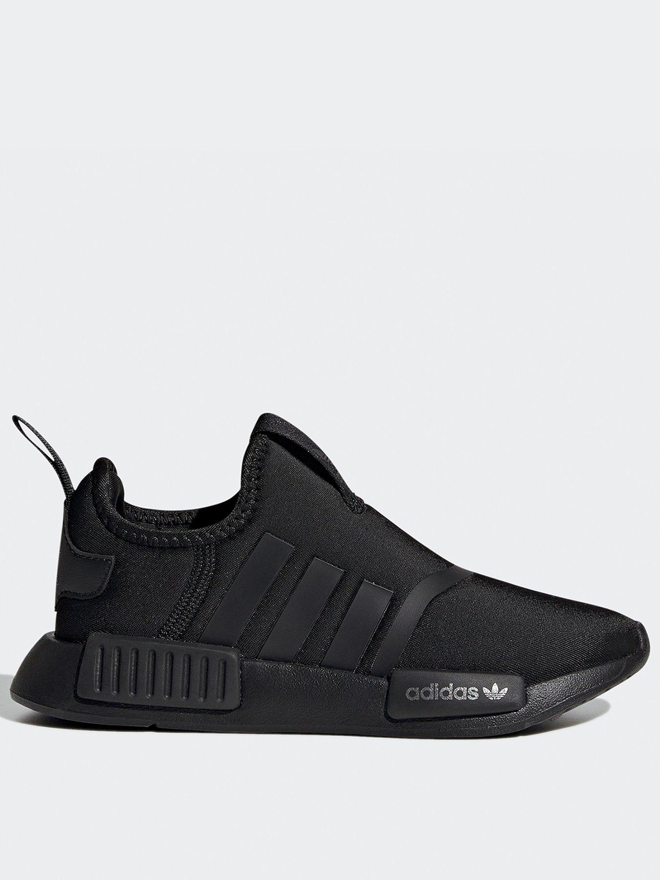 Black adidas trainers junior sale