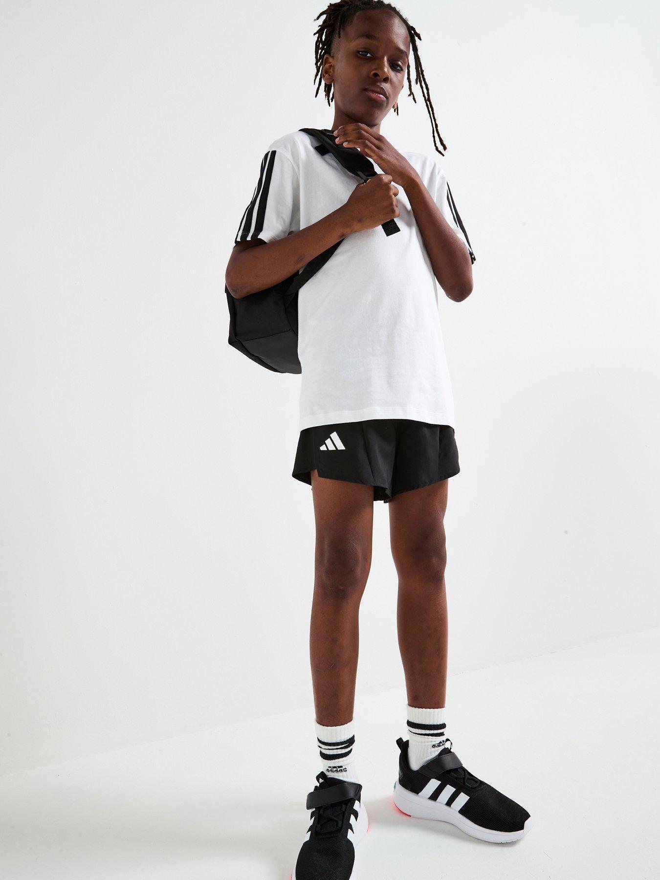 undefined Junior Boys Training Team Shorts - Black/White