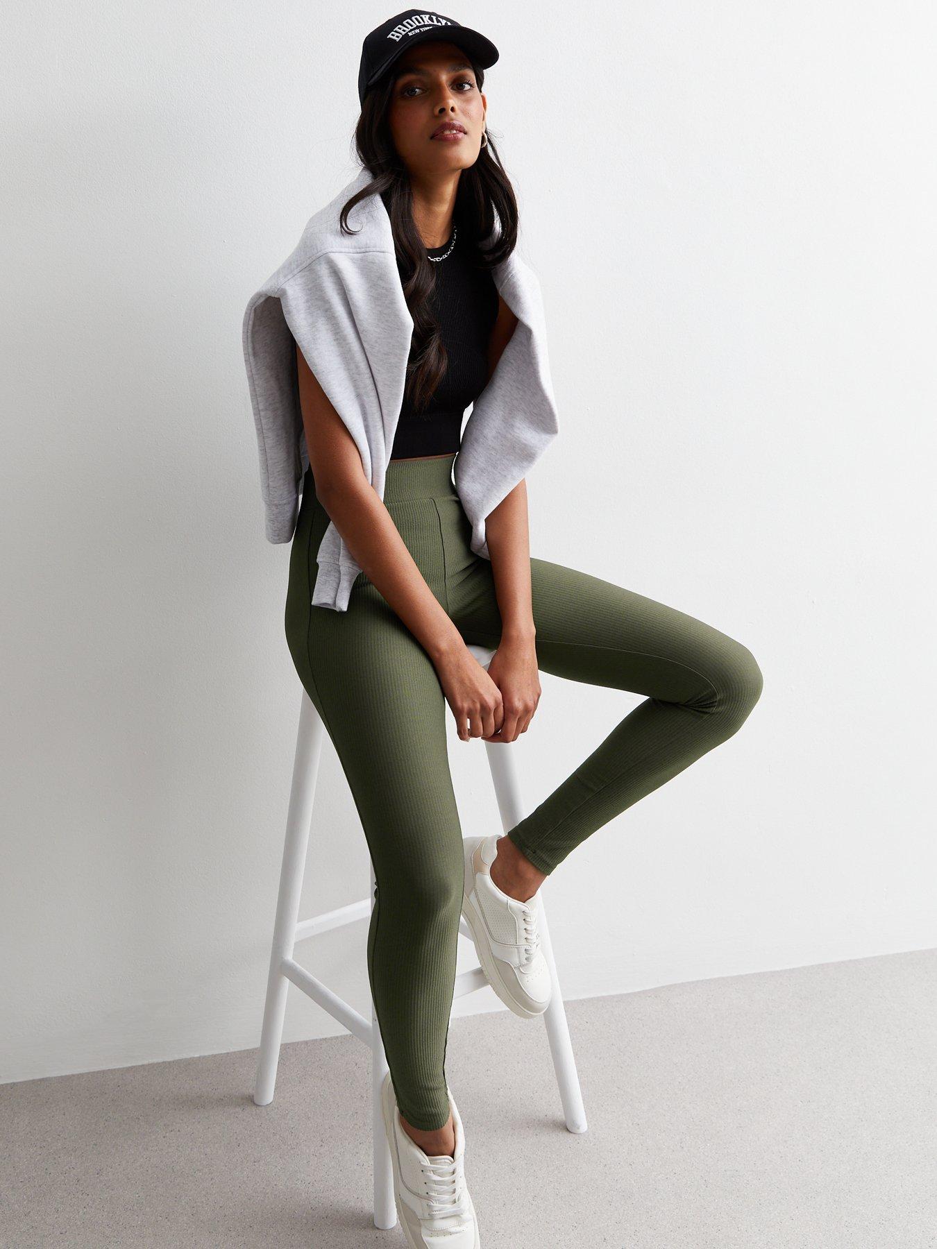 River Island Jersey Leggings - Khaki