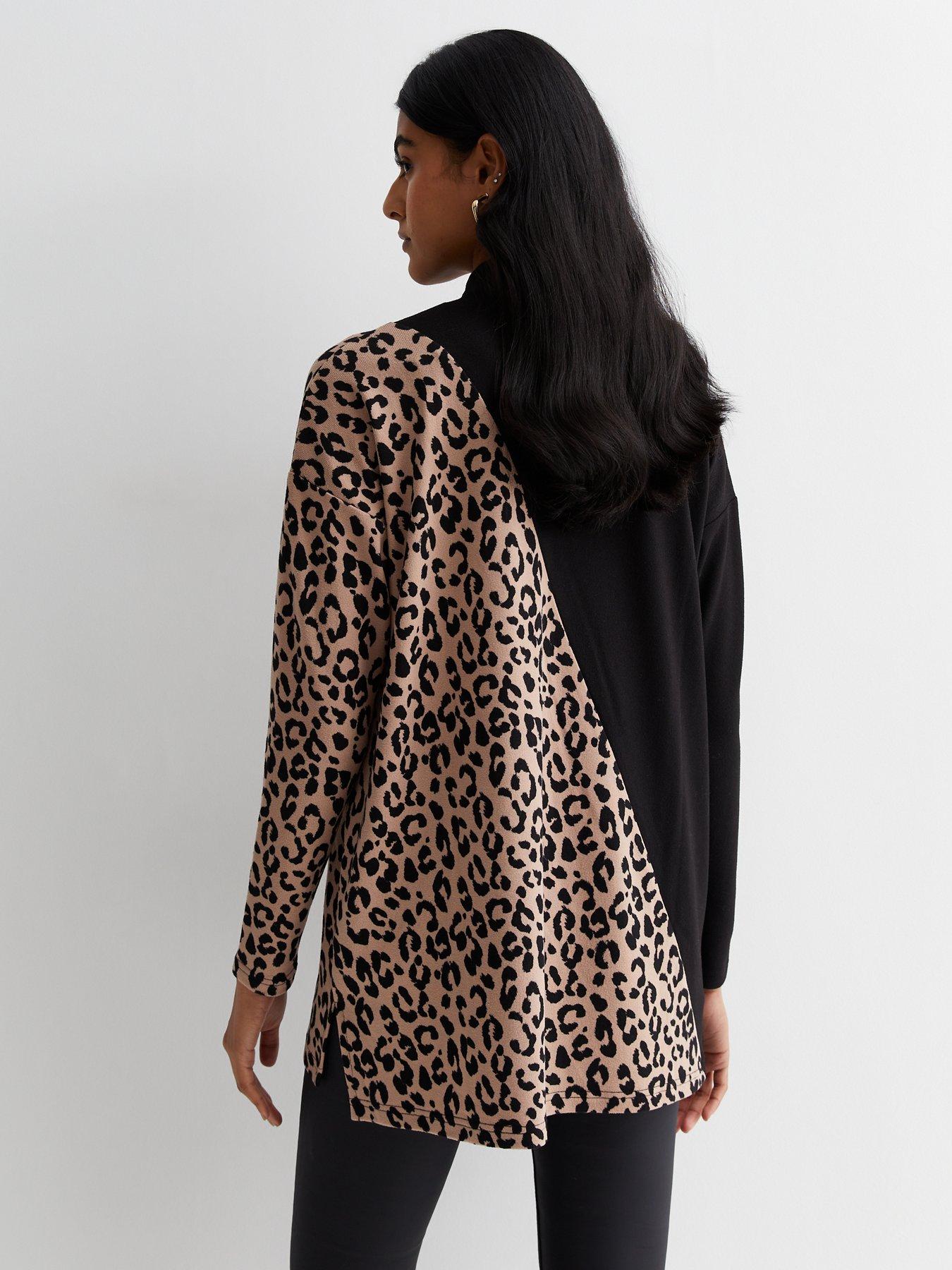 Fine knit 2024 leopard print jumper