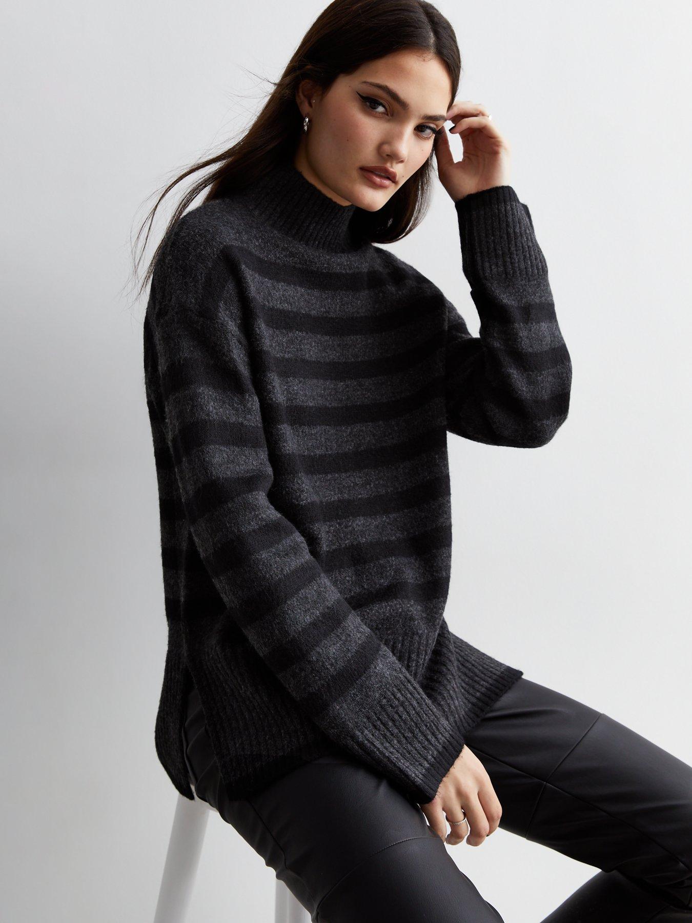 New look clearance black ribbed jumper