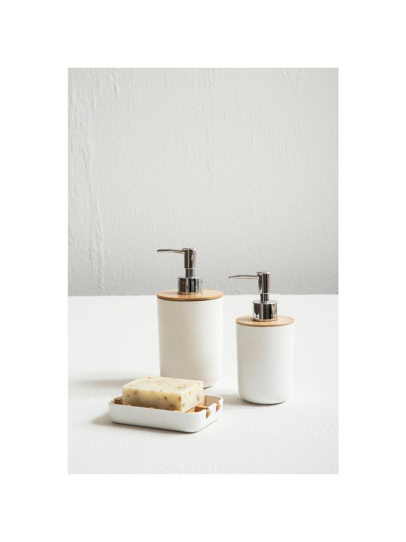  image of premier-housewares-canyon-white-300ml-lotion-dispenser