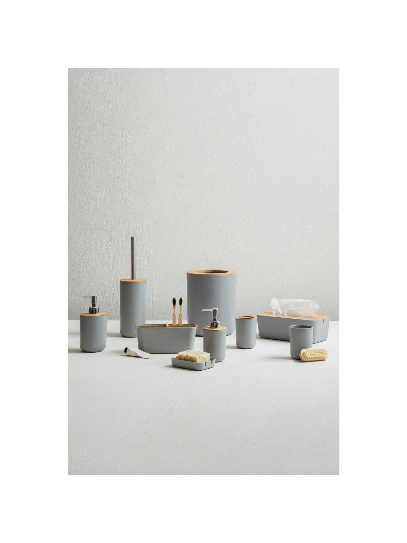  image of premier-housewares-canyon-grey-toilet-brush-holder