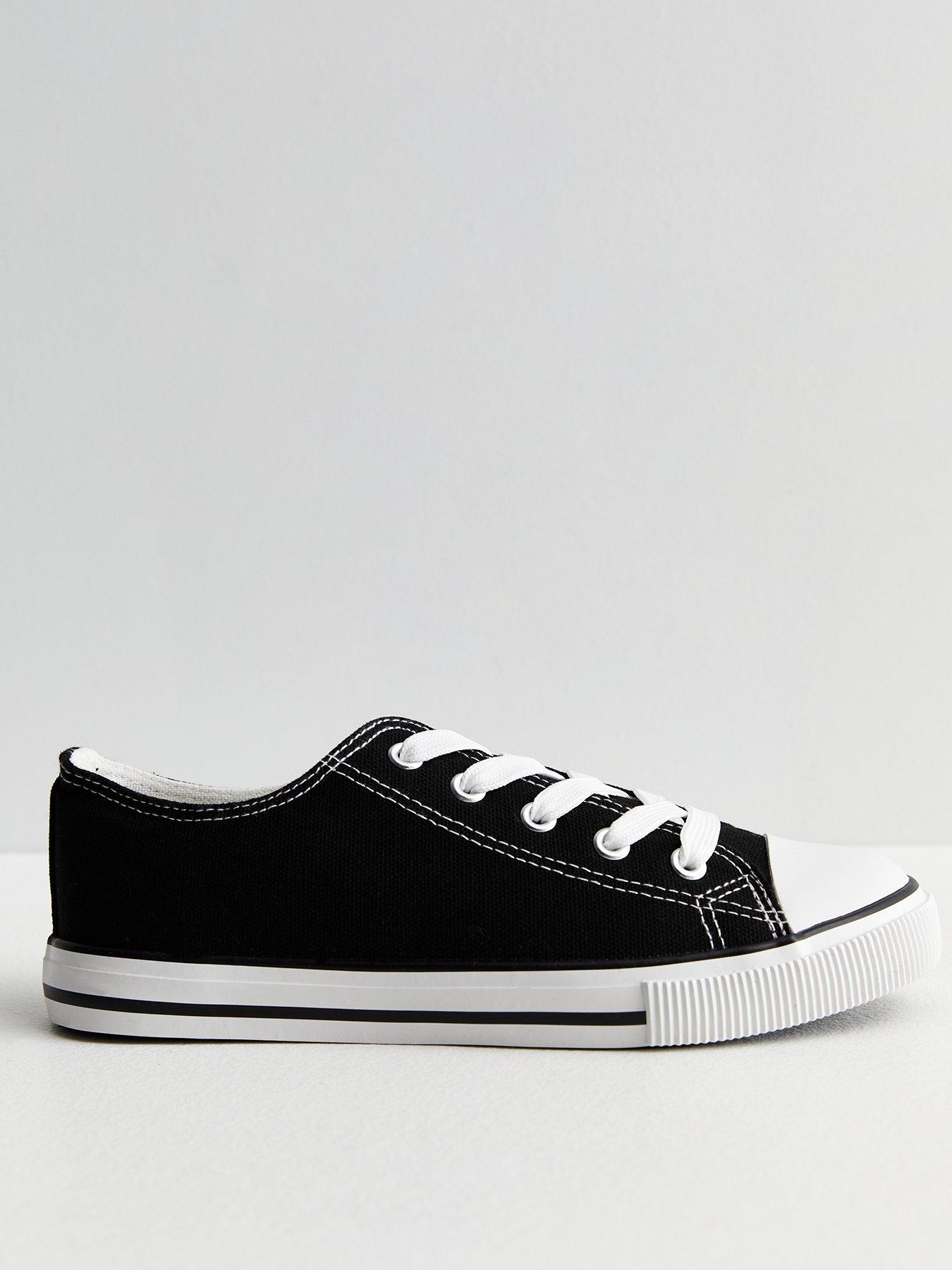 New look sale white canvas shoes