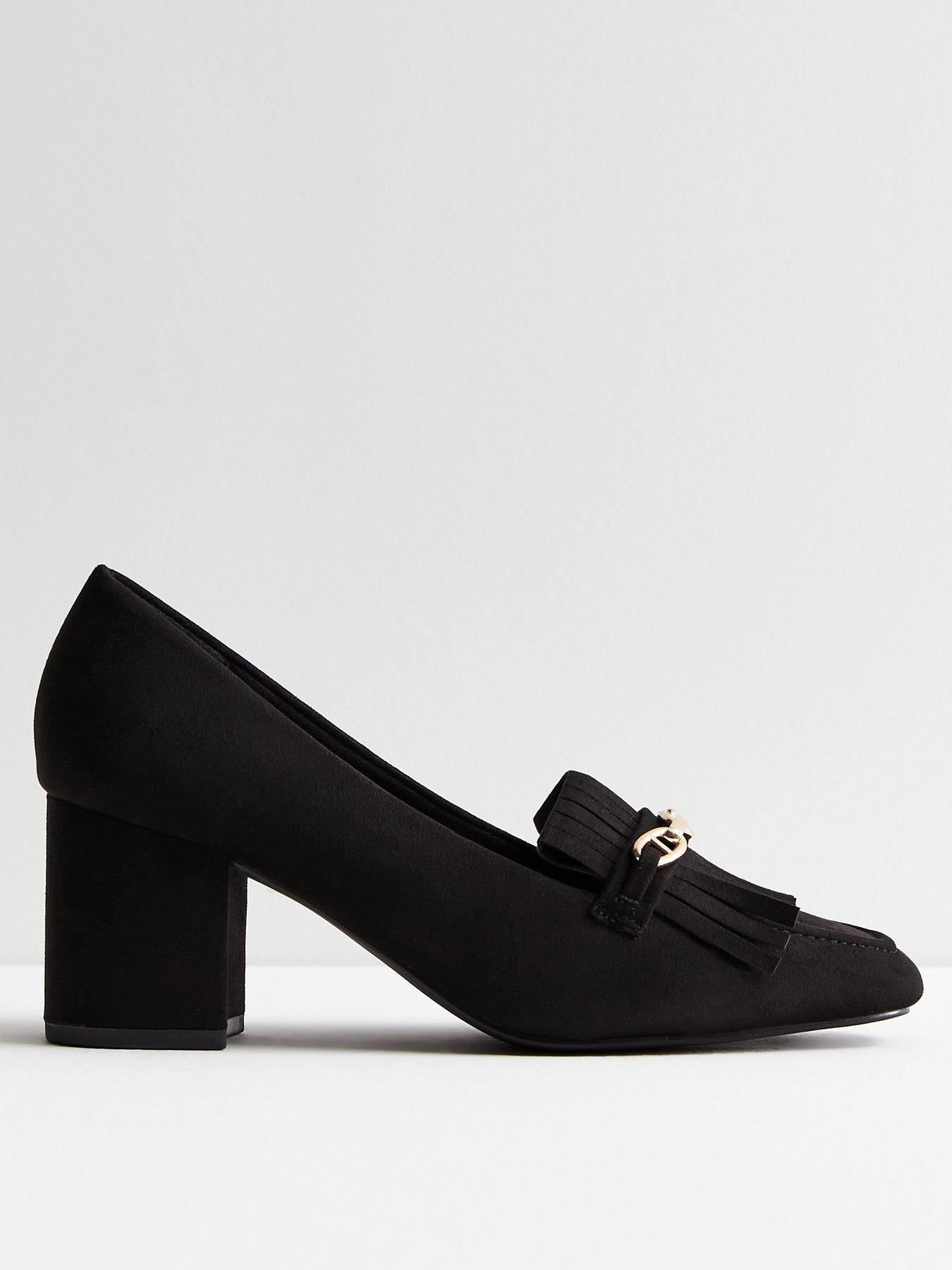 New look black outlet court heels