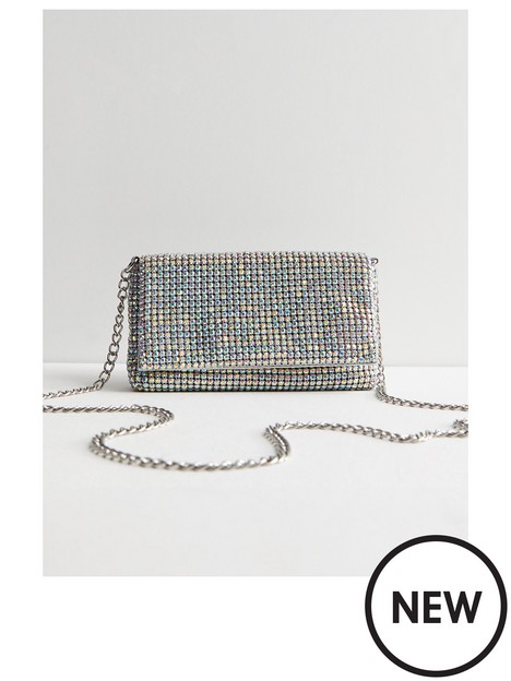 new-look-diamante-slouch-clutch-bag-silver