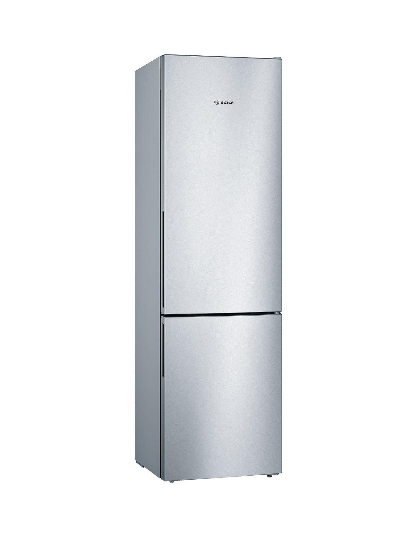 front image of bosch-series-4nbspkgv39vleag-60cm-wide-vitafresh-7030-split-low-frost-fridge-freezer-silver